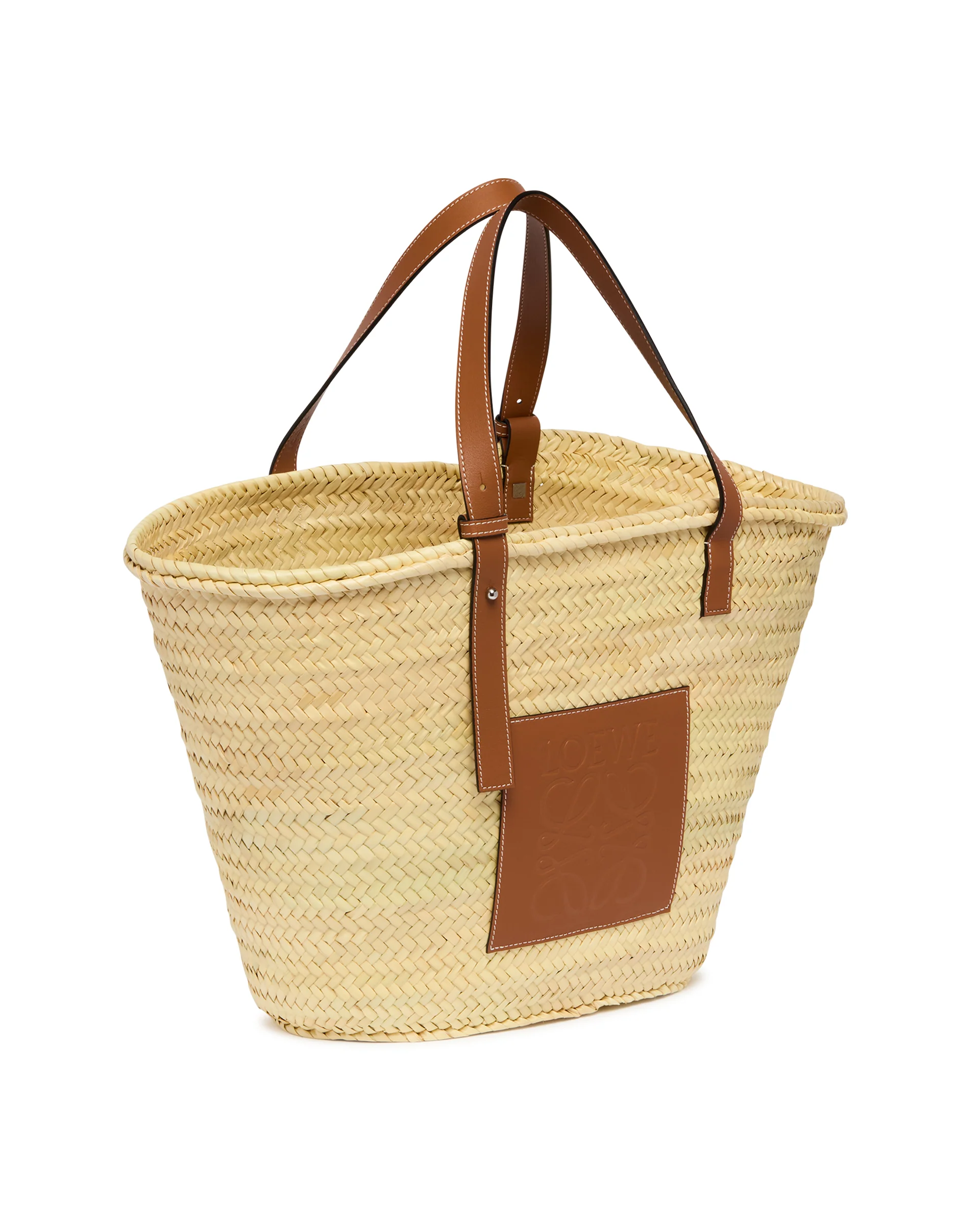 Borsa Basket In Foglia di Palma E Pelle - Image 5