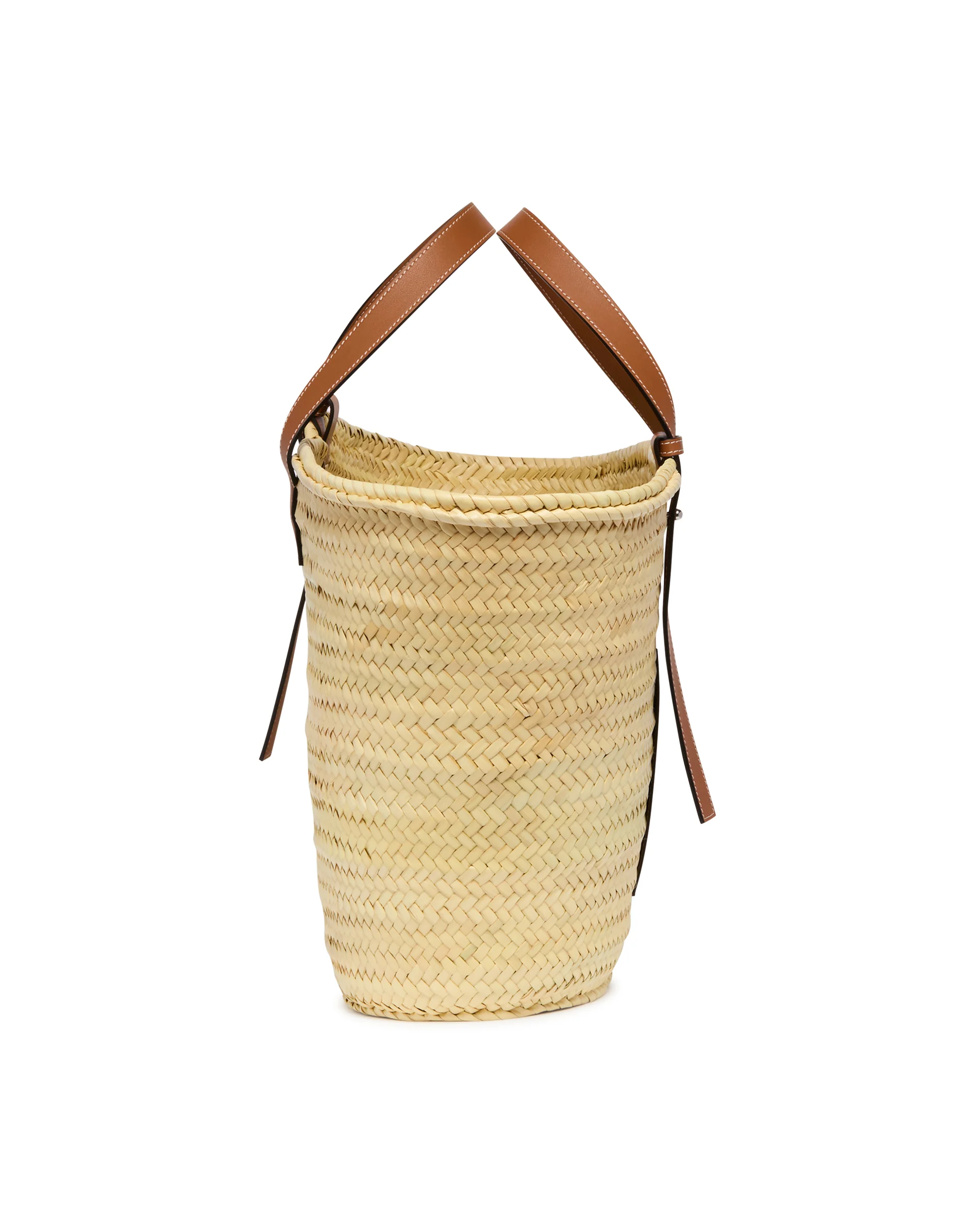 Borsa Basket In Foglia di Palma E Pelle - Image 7