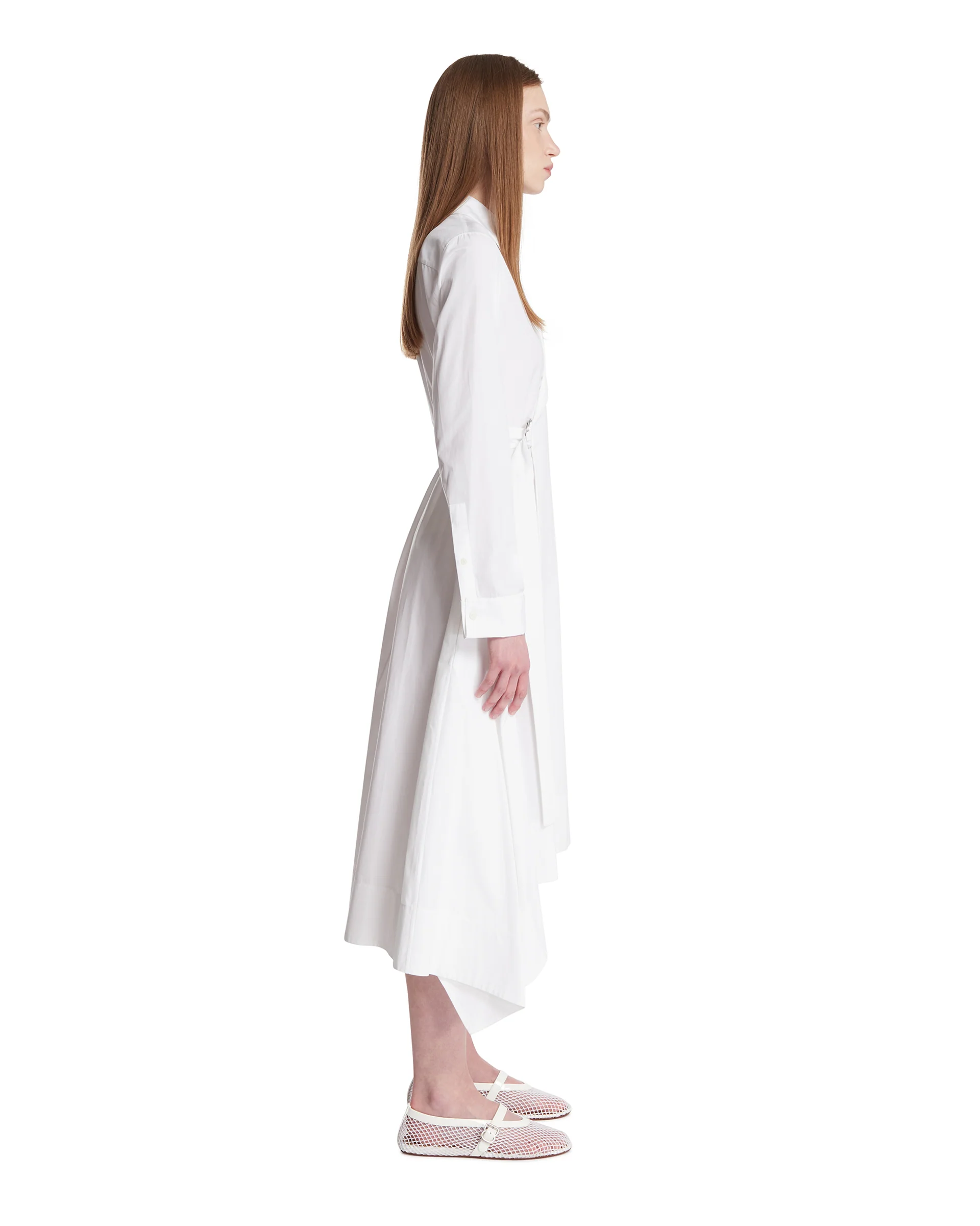 Abito Drappeggiato Bianco - Image 4