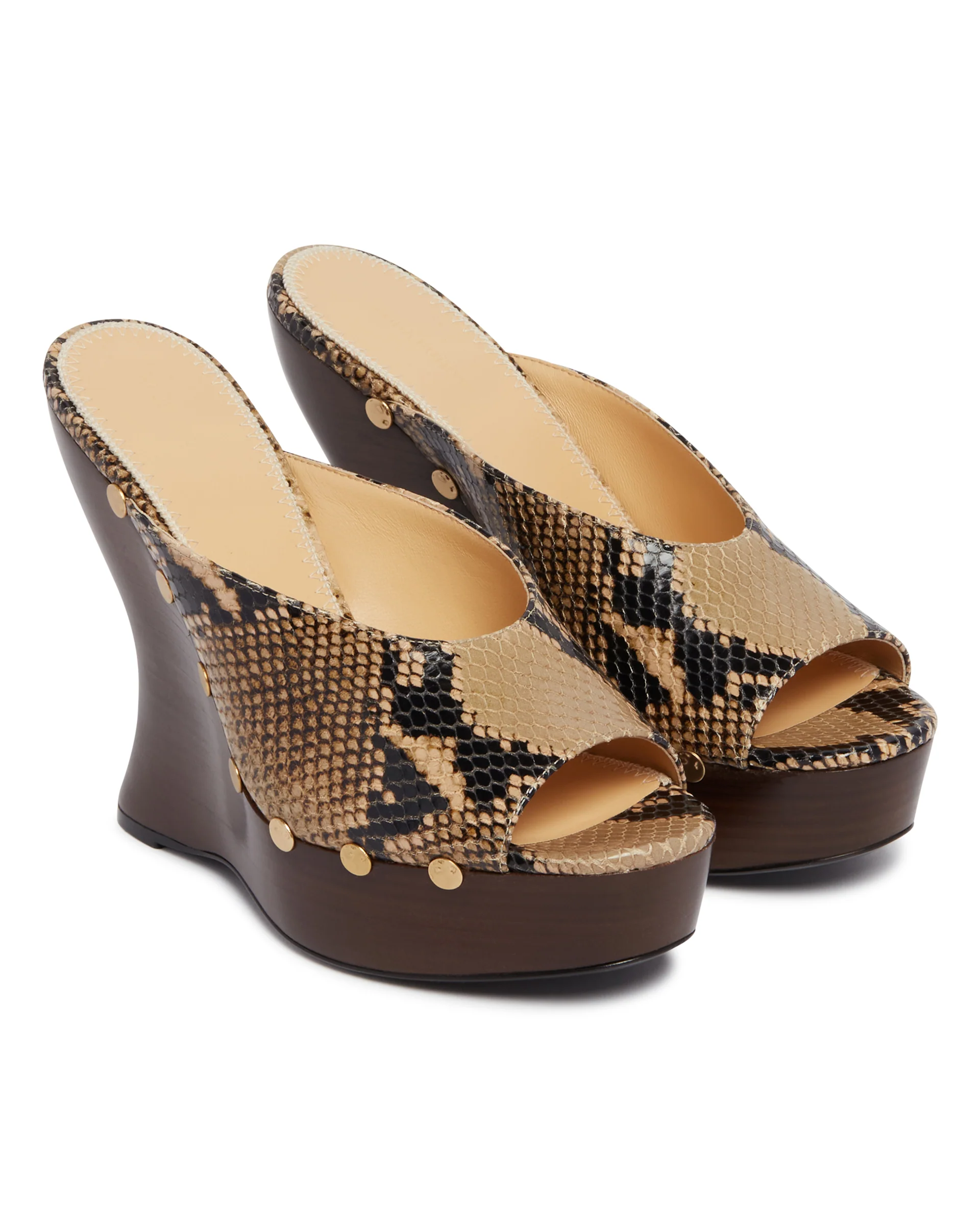 Mules Con Zeppa Stampa Serpente - Image 3