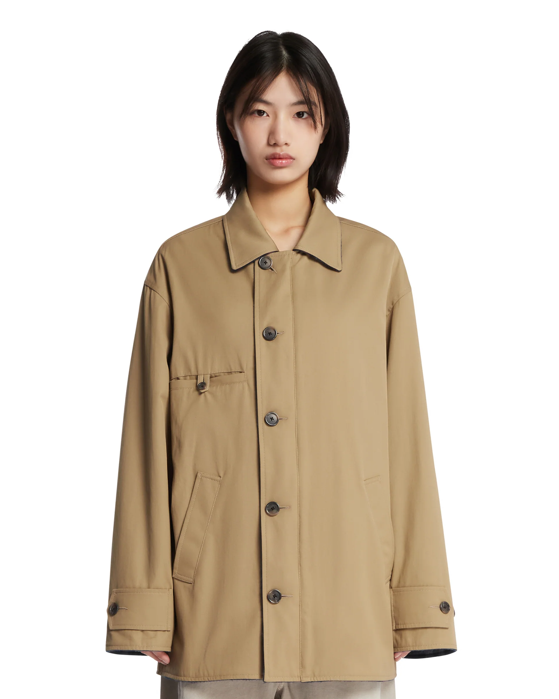 Caban Reversibile Beige