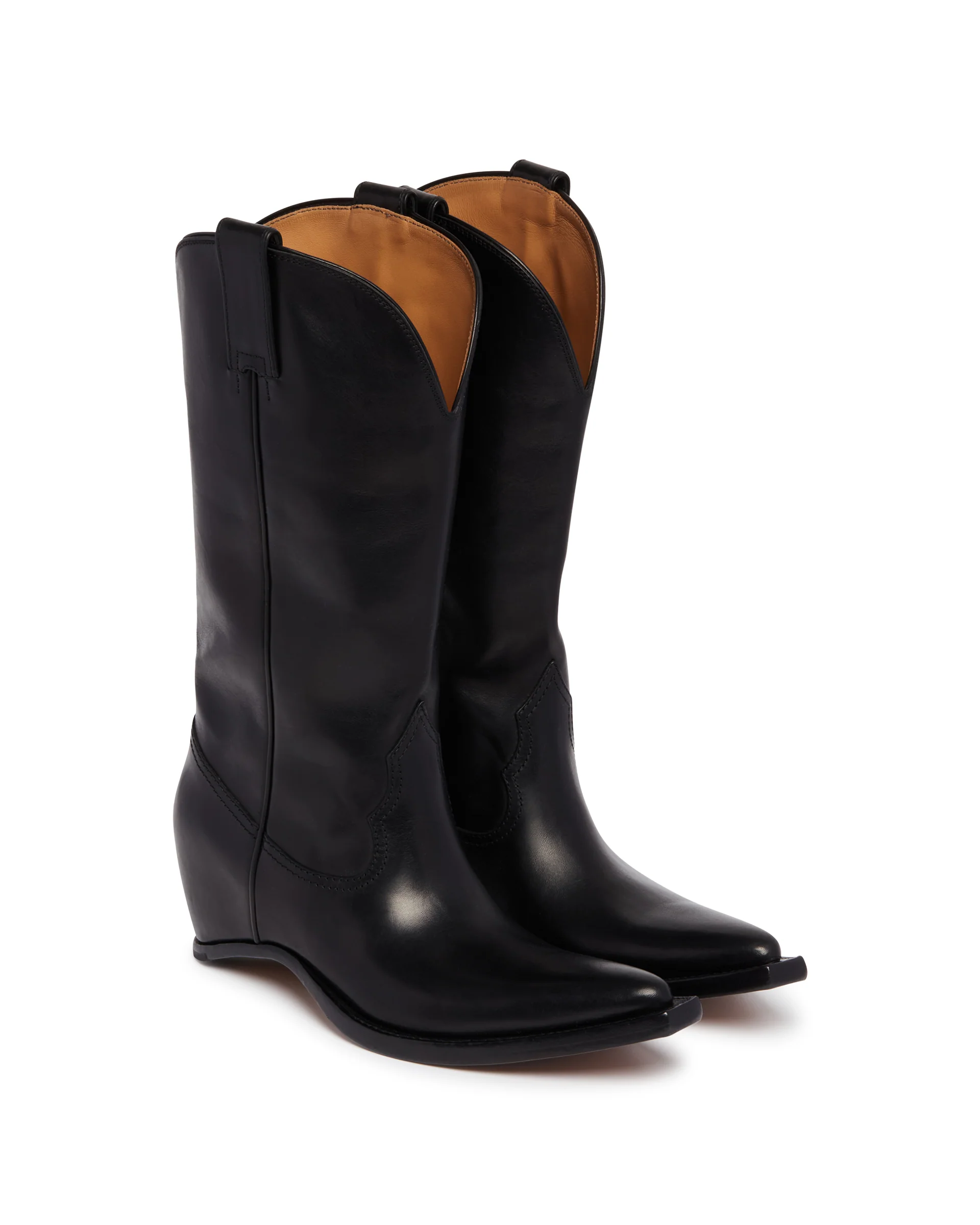 Stivali Heel-less Western Neri - Image 3