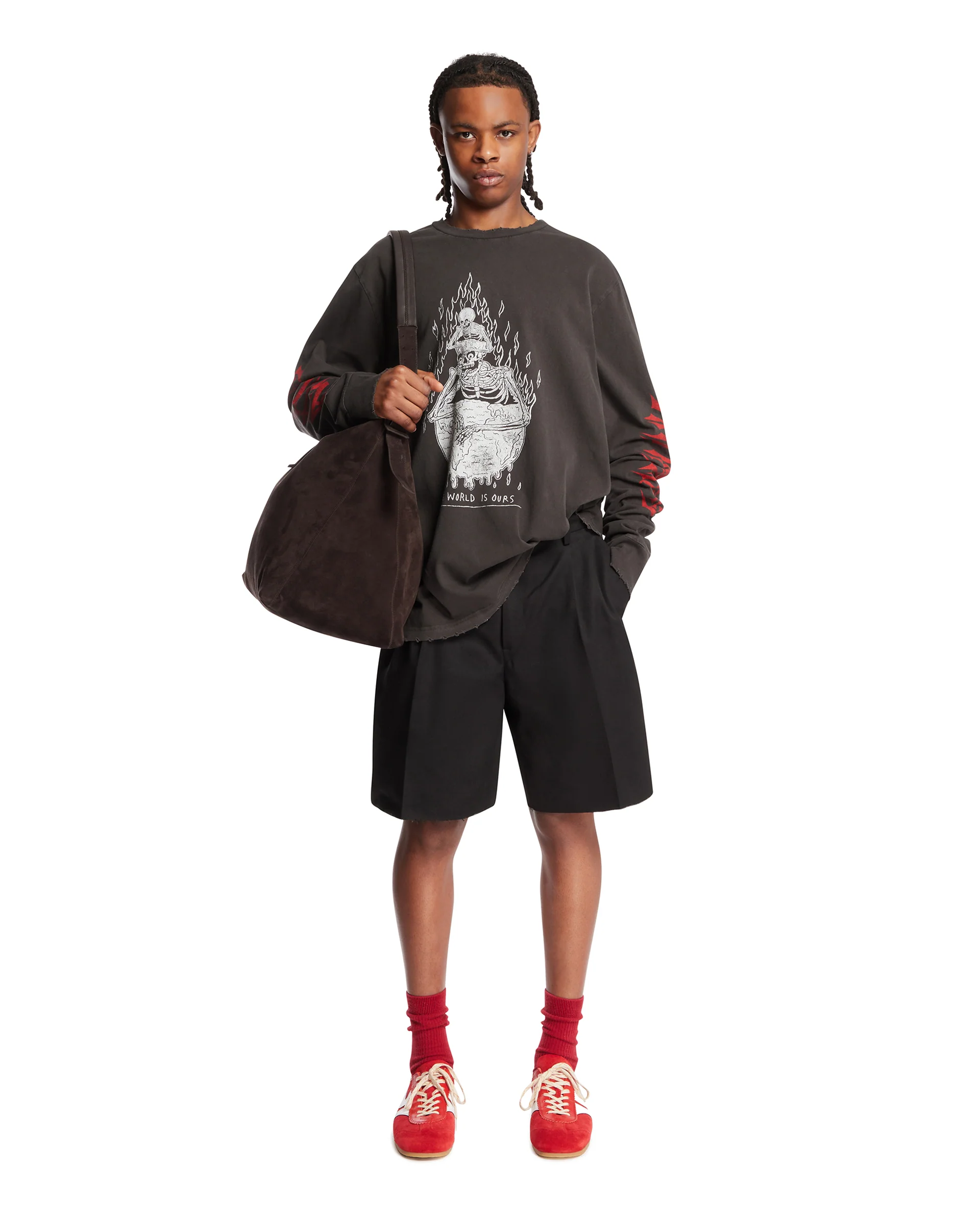 Pantaloncini Sartoriali In Cotone Neri - Image 3