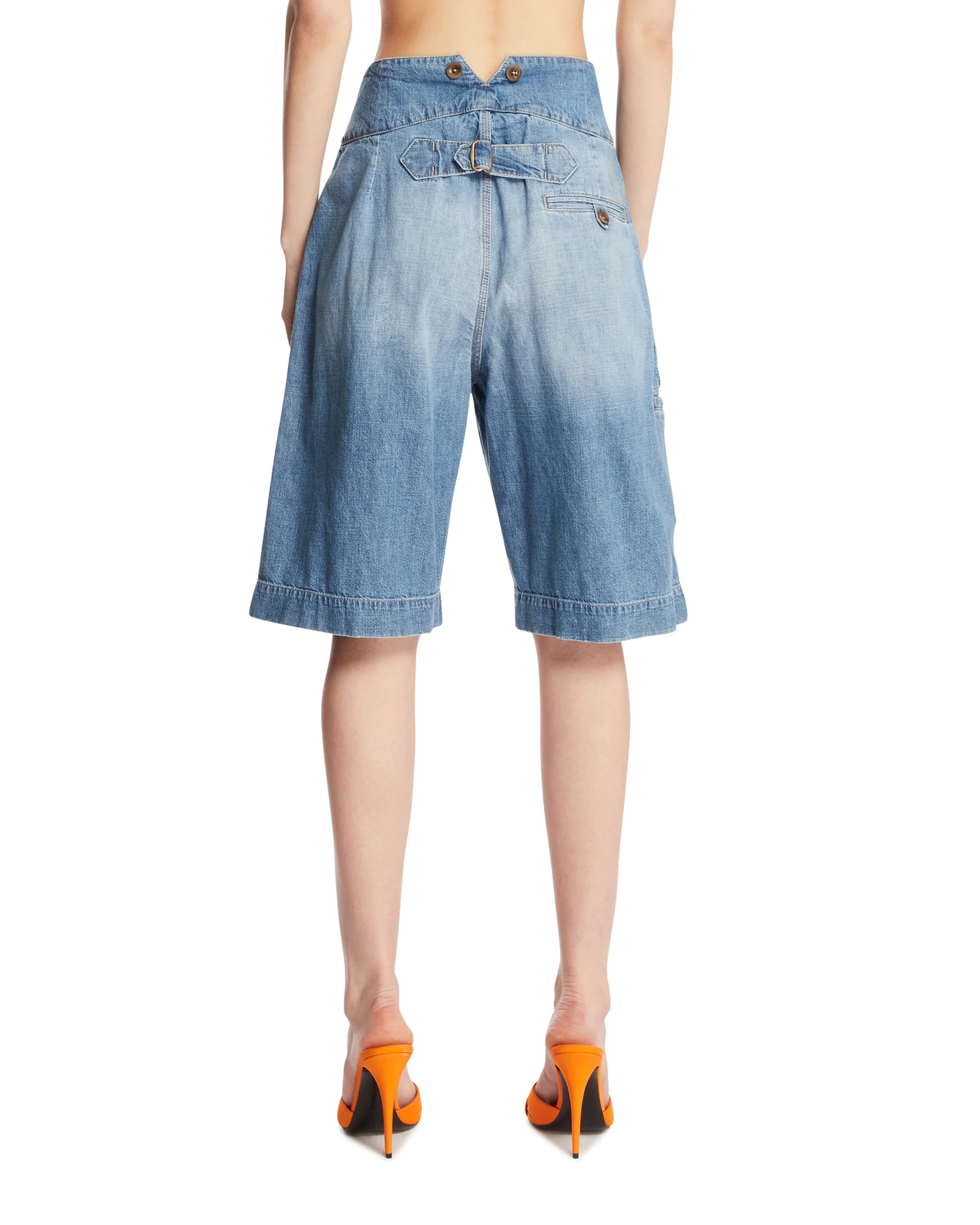 Pantaloncini In Denim Blu - Image 5