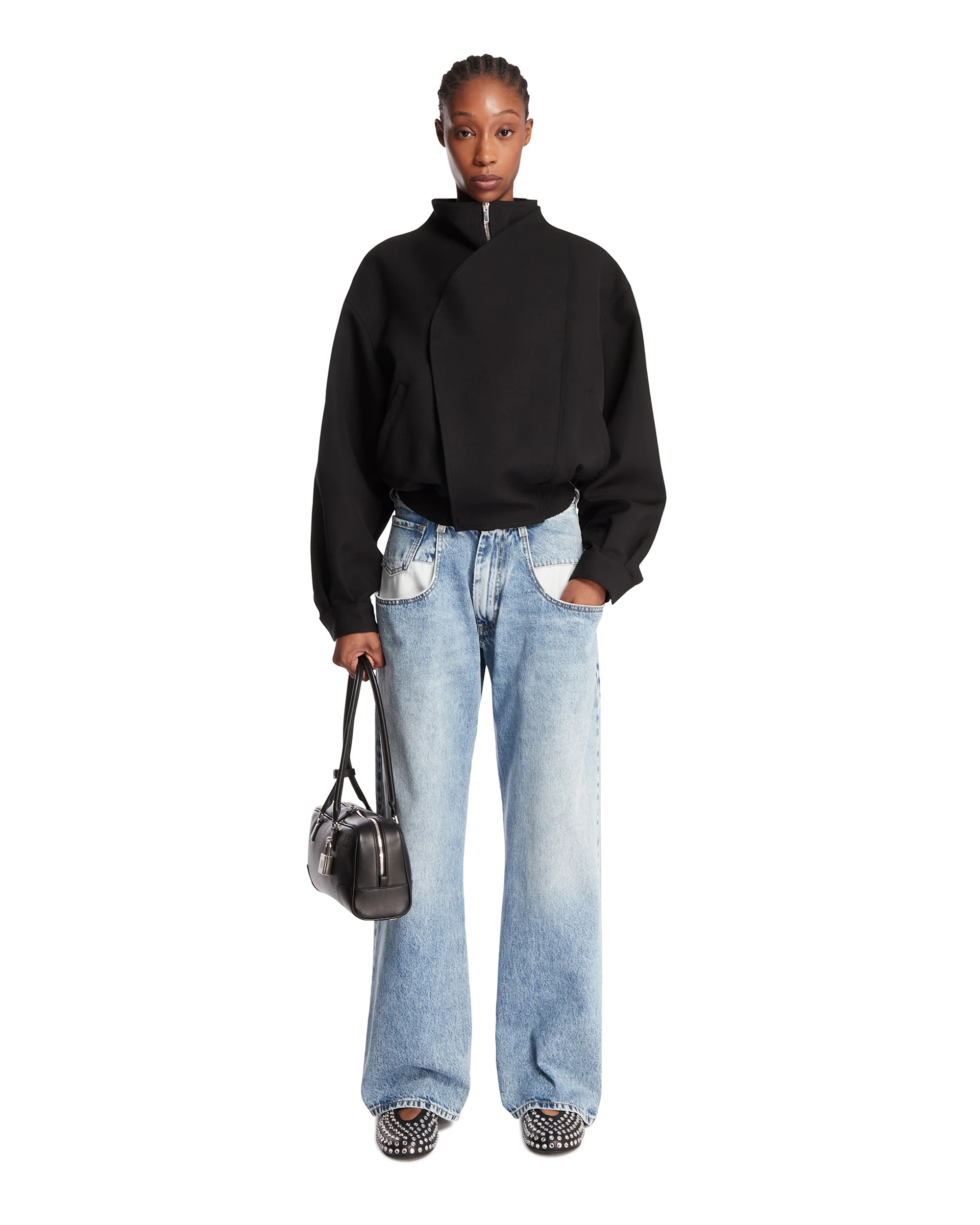 Jeans Con Tasche A Contrasto Blu - Image 3