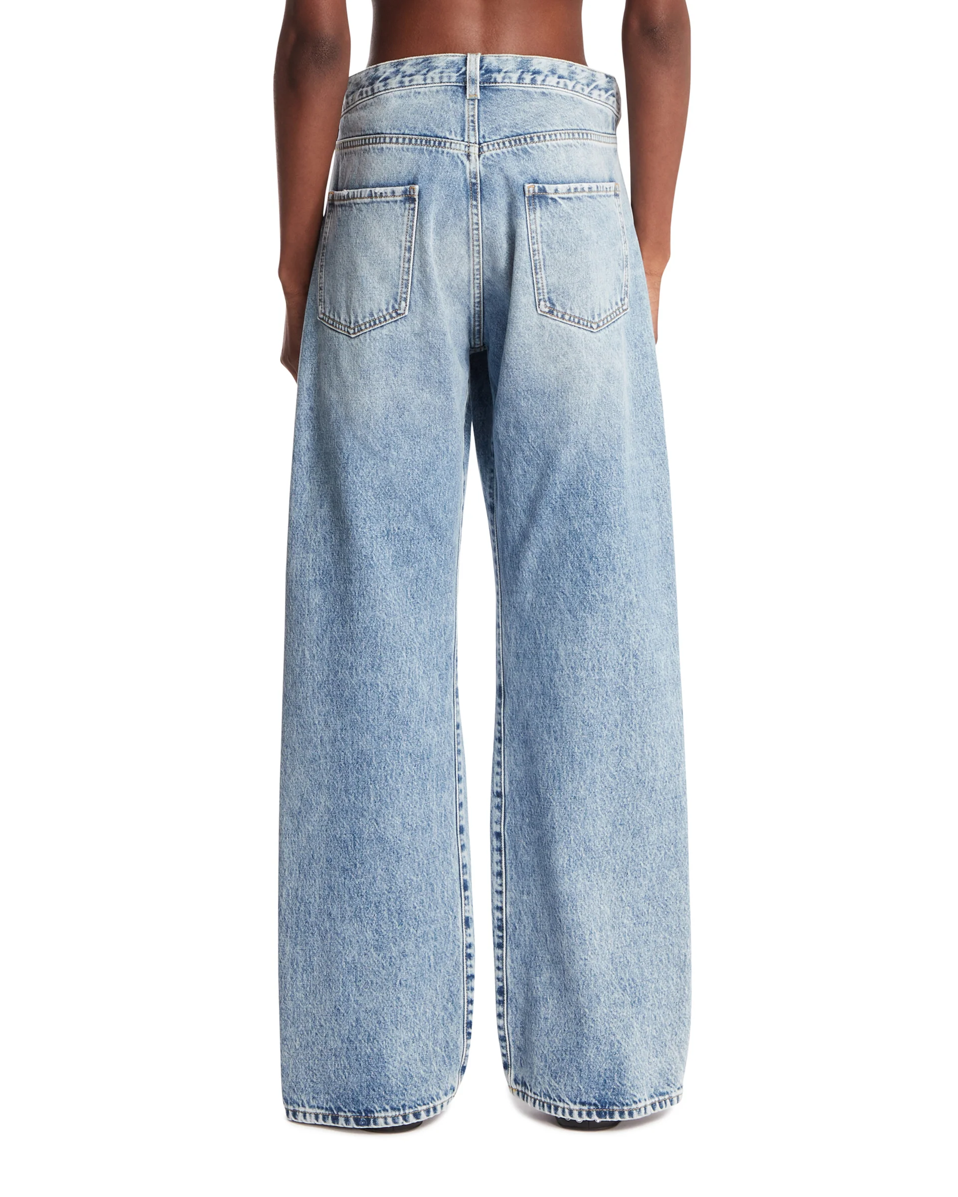 Jeans Con Tasche A Contrasto Blu - Image 5