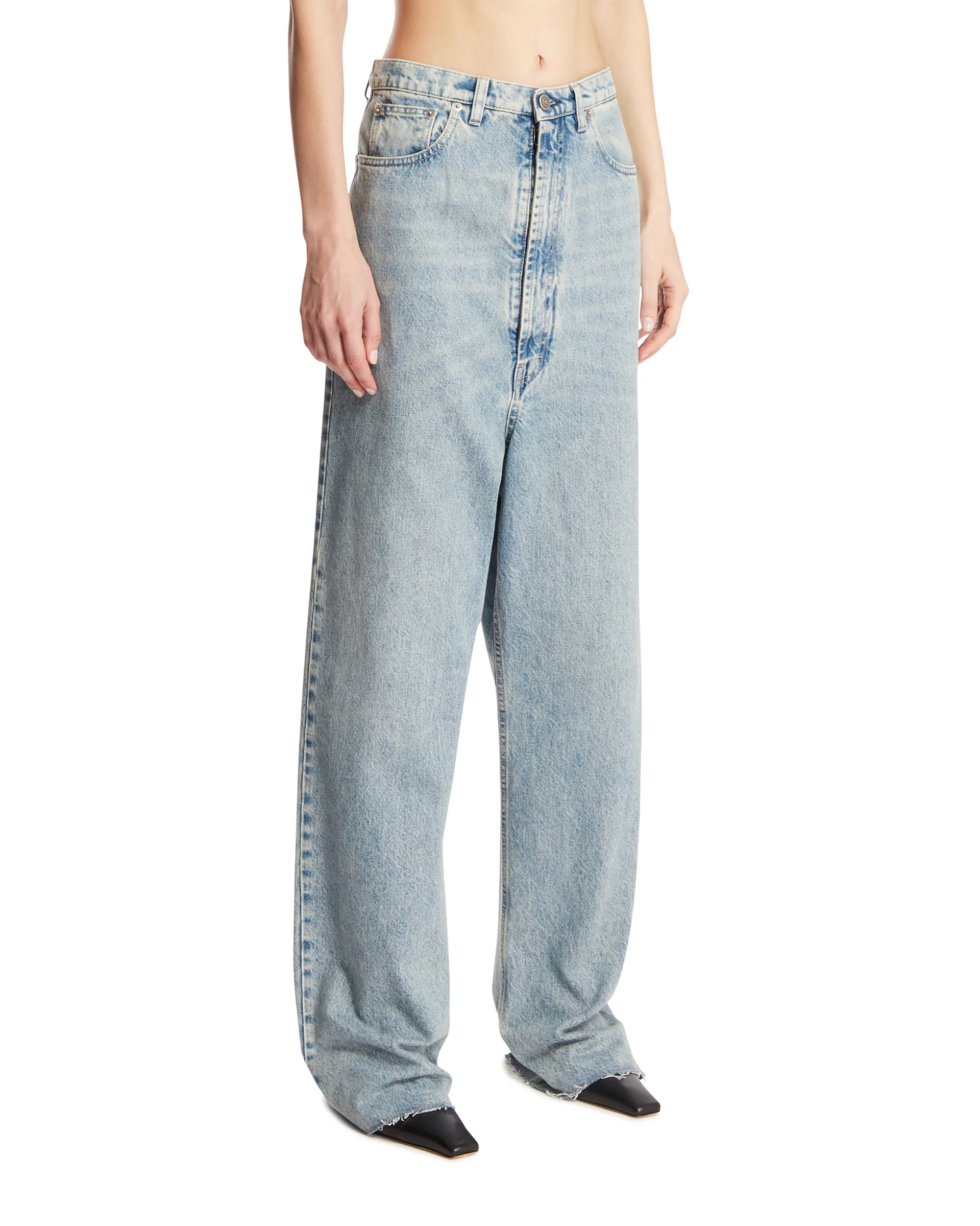 Jeans A Gamba Ampia Blu - Image 2
