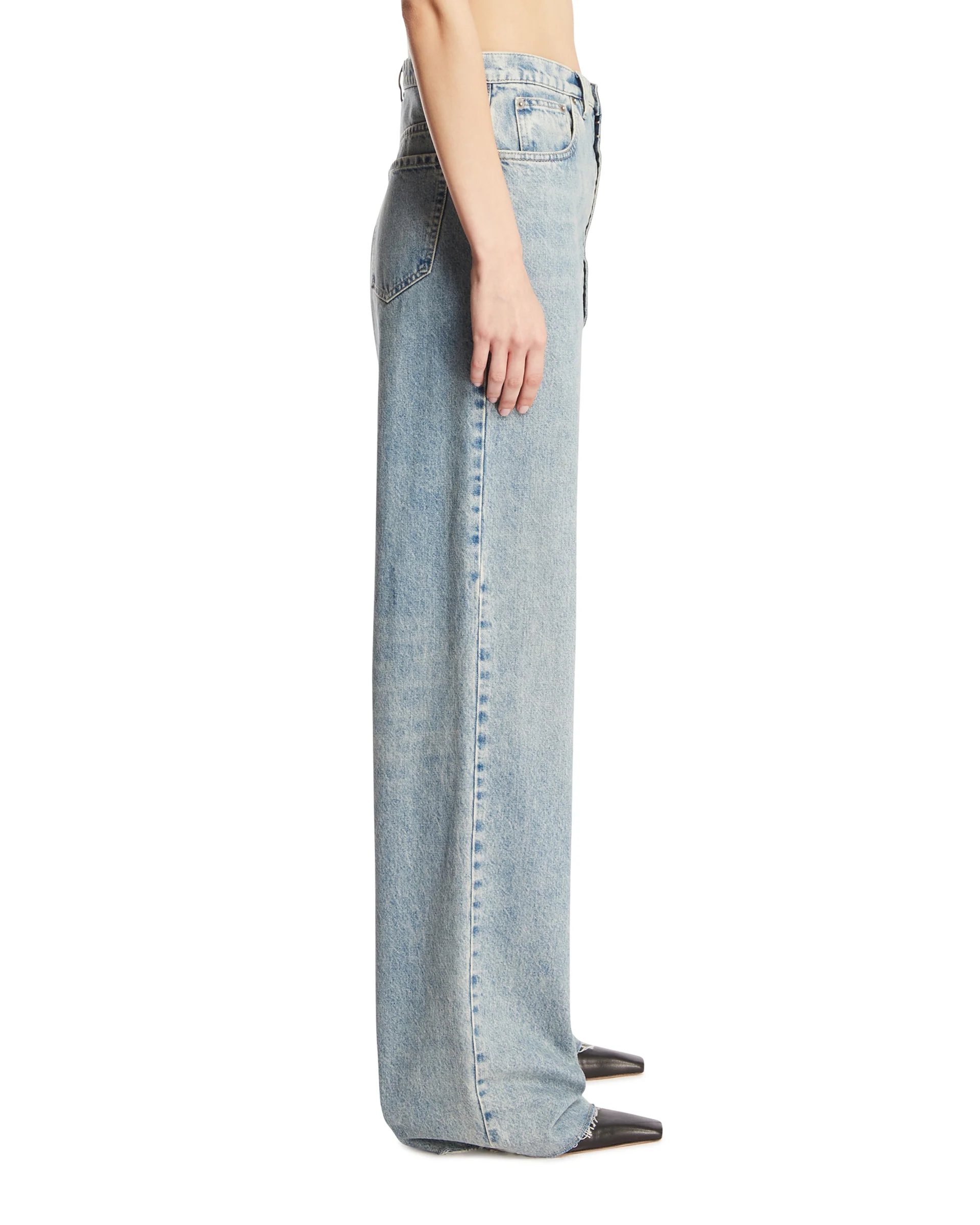 Jeans A Gamba Ampia Blu - Image 4