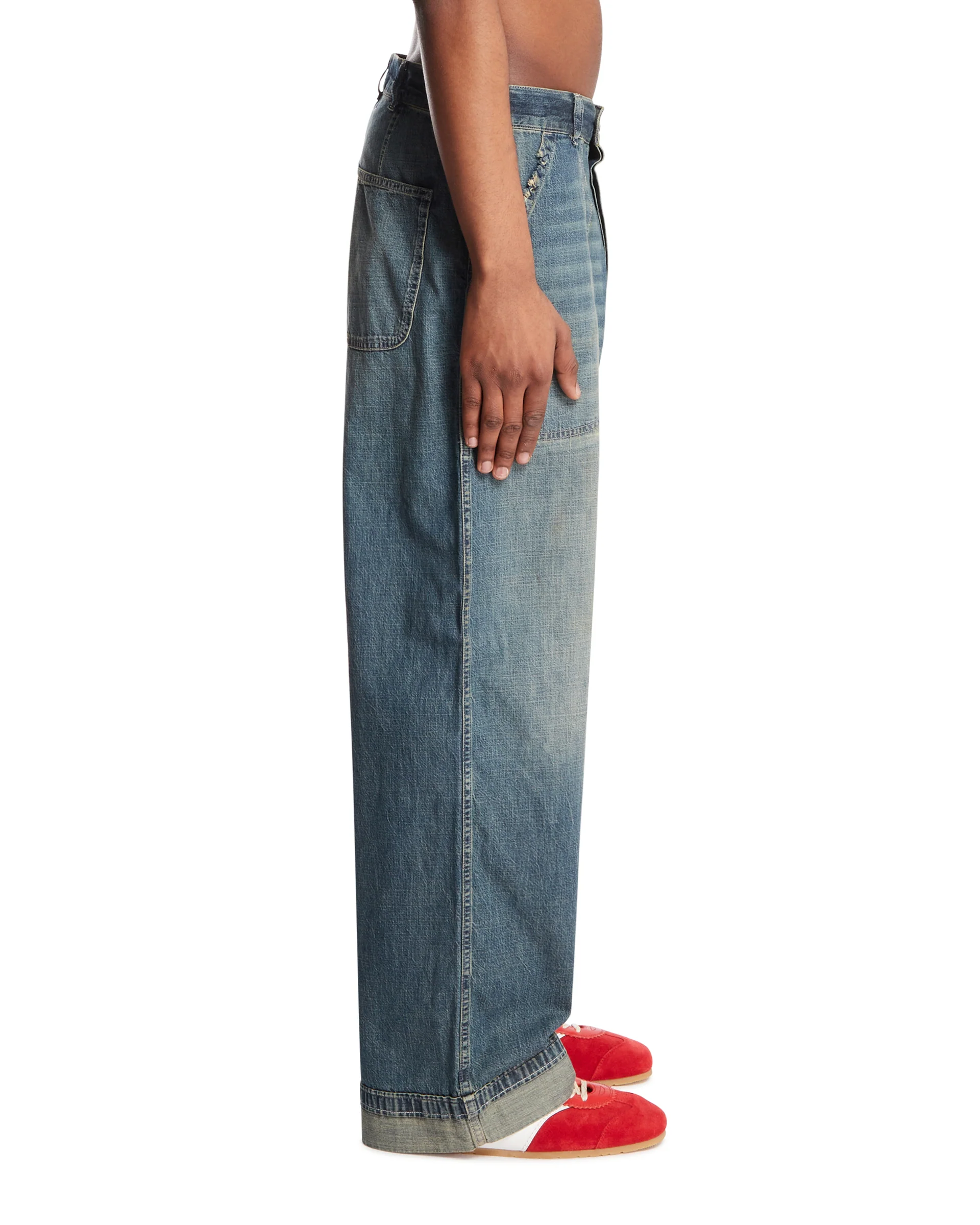 Jeans A Gamba Ampia Blu - Image 4