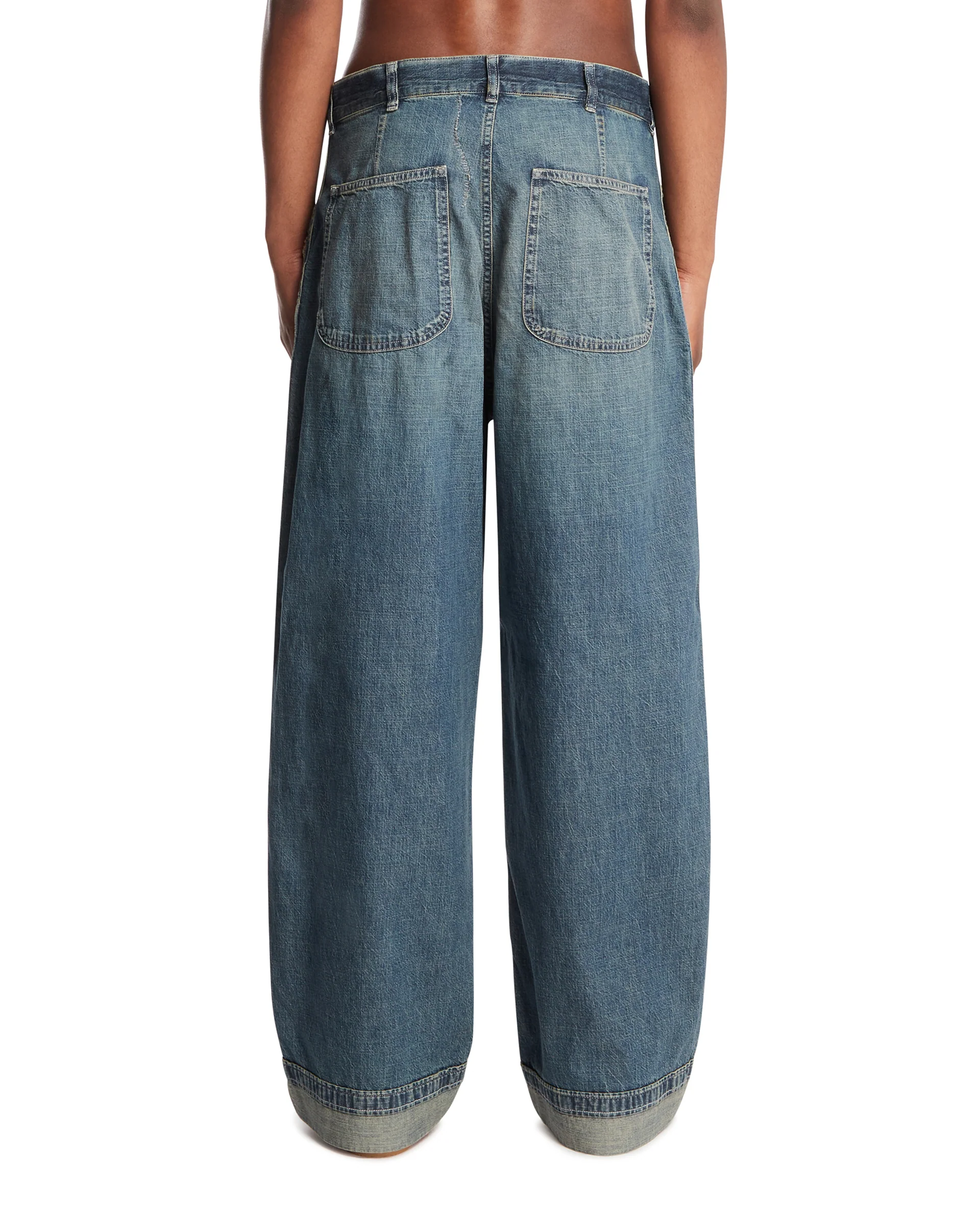 Jeans A Gamba Ampia Blu - Image 5