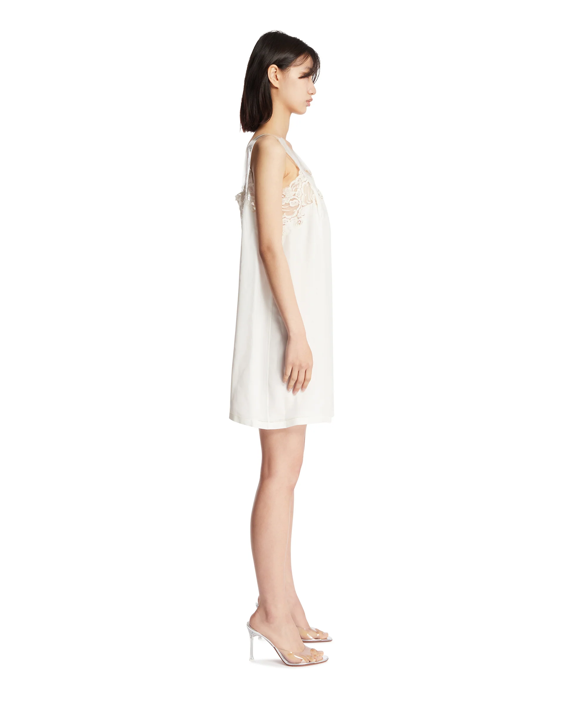 Slip Dress In Seta Bianco - Image 4