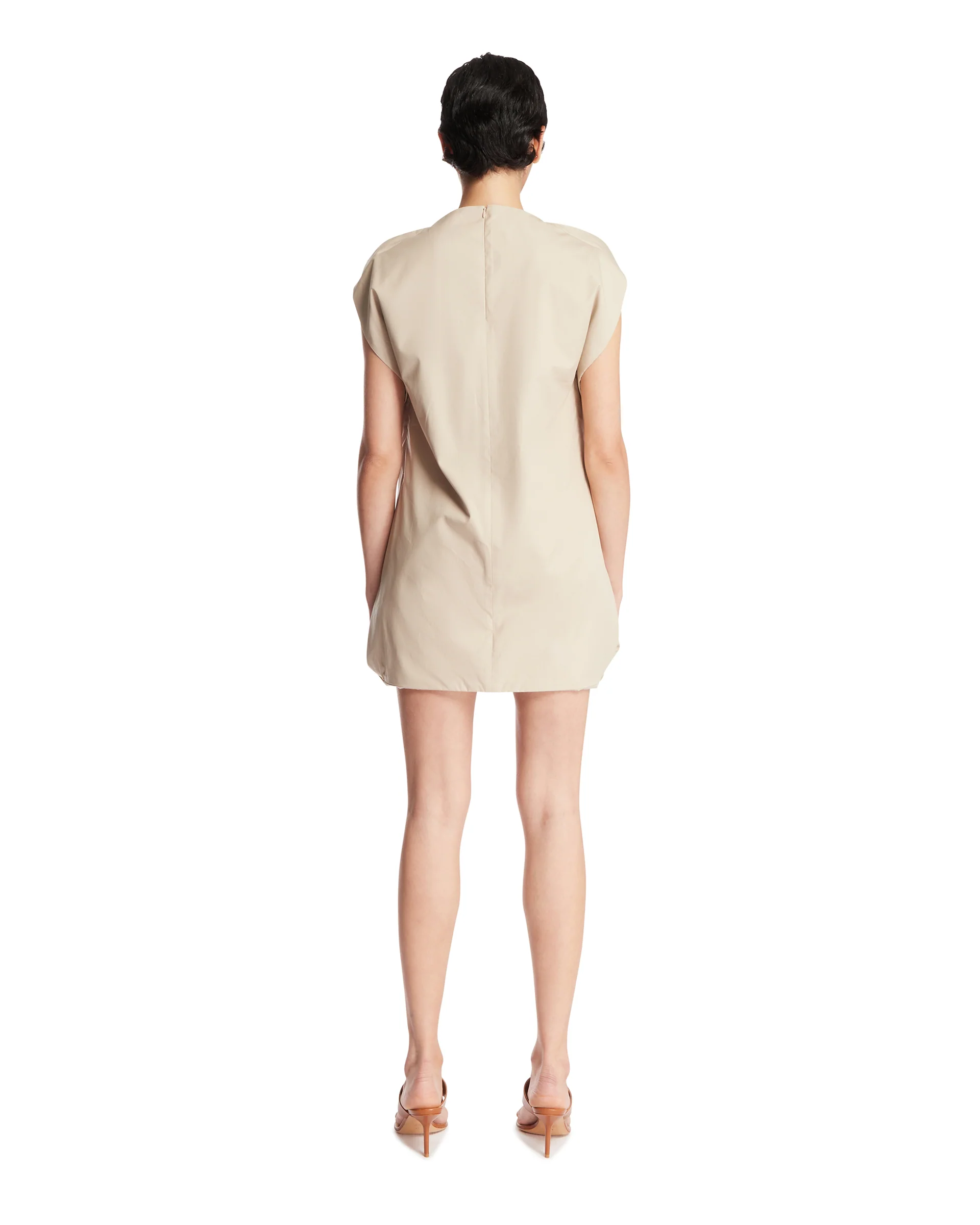 Mini Abito In Cotone Beige - Image 5