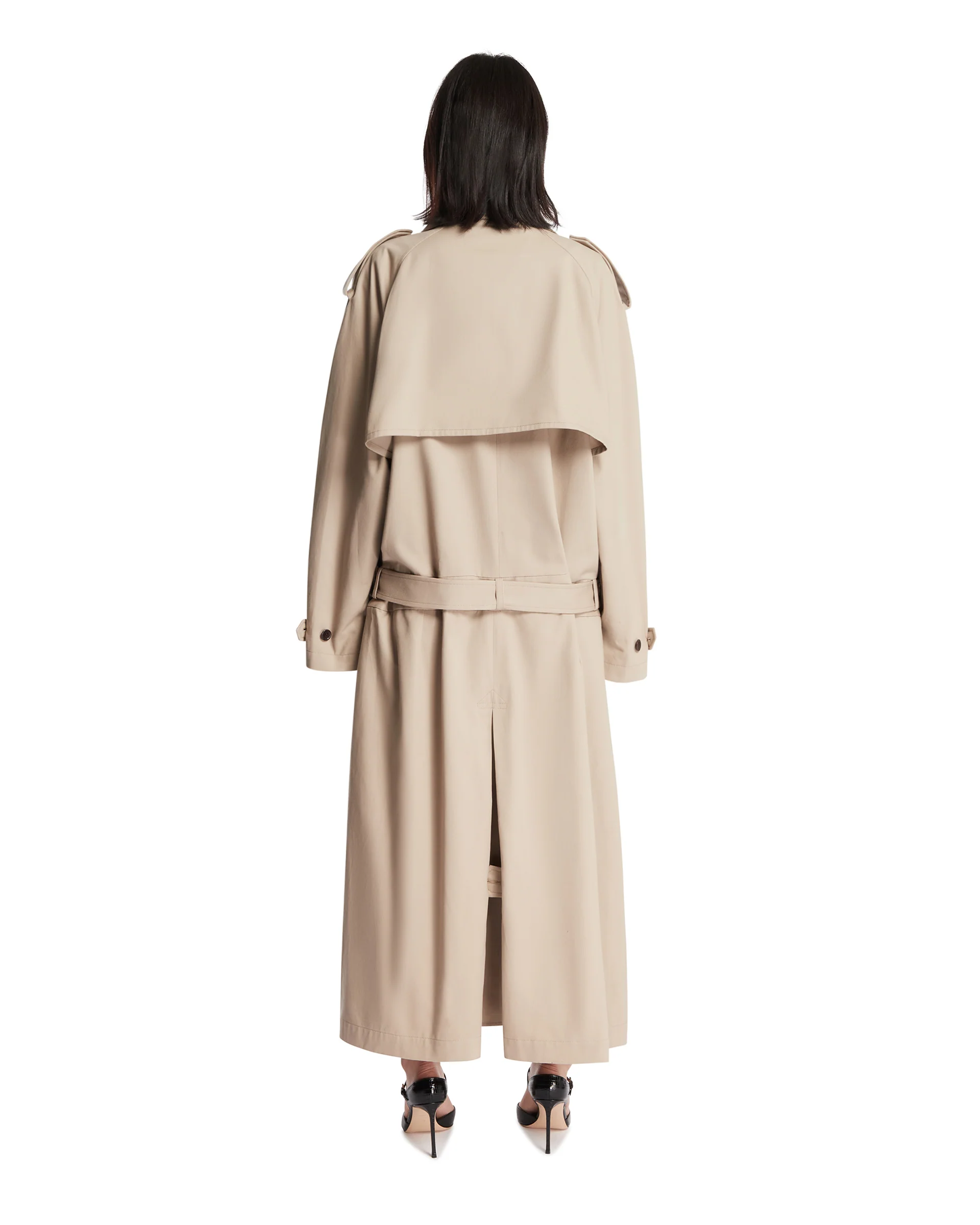 Trench Doppiopetto In Cotone Beige - Image 5