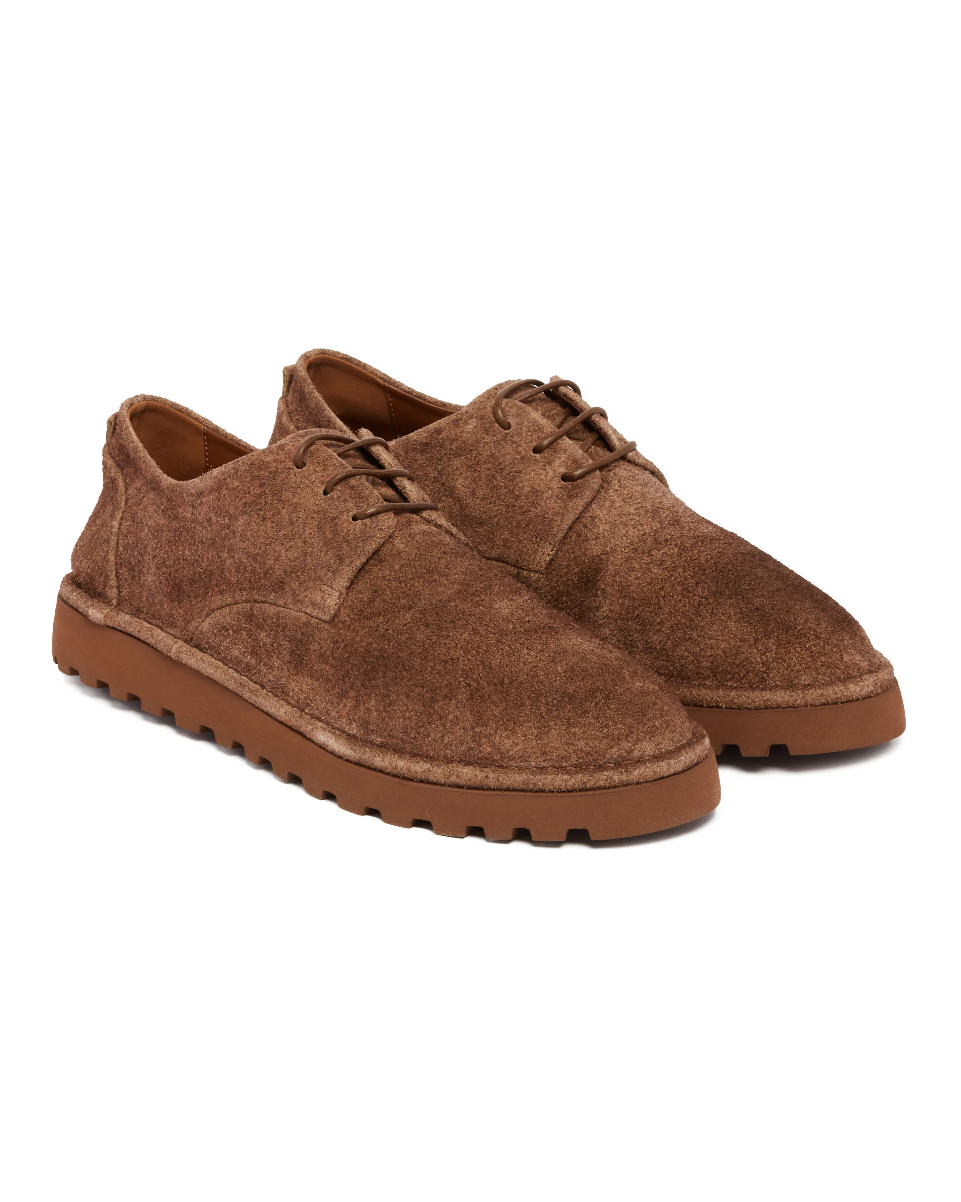 Scarpe Derby In Suede Marroni - Image 3