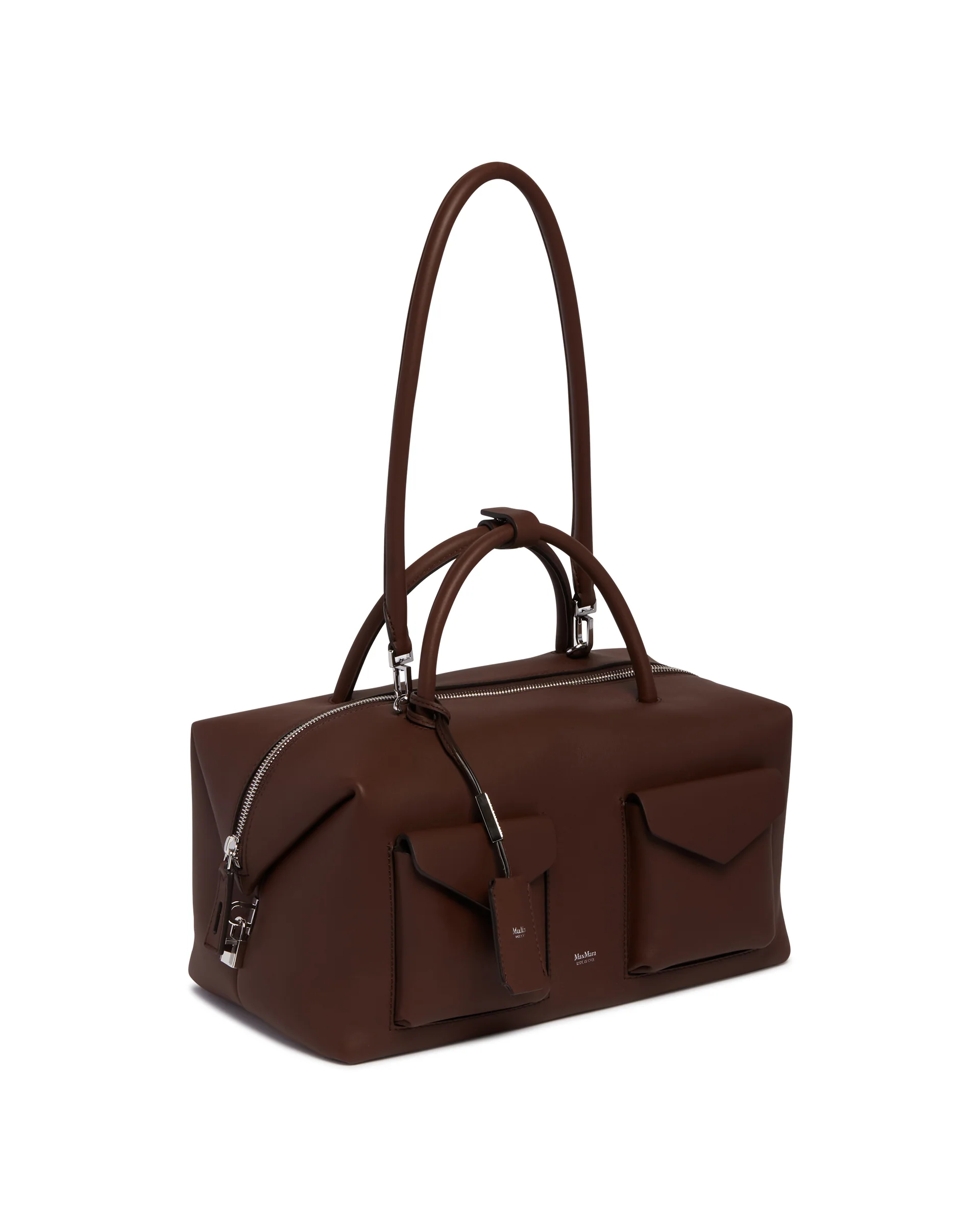 Borsa Bauletto Large Holdall Cargo in Pelle Marrone - Image 5