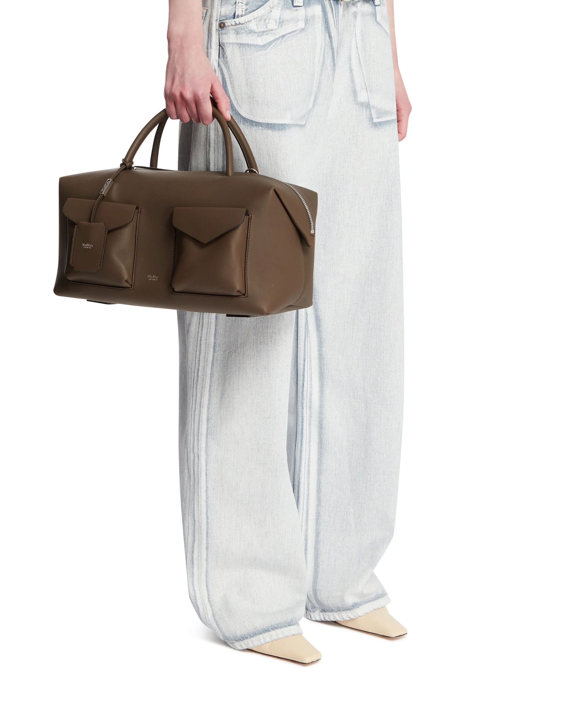 Borsa Bauletto Large Holdall Cargo in Pelle Verde - Image 3