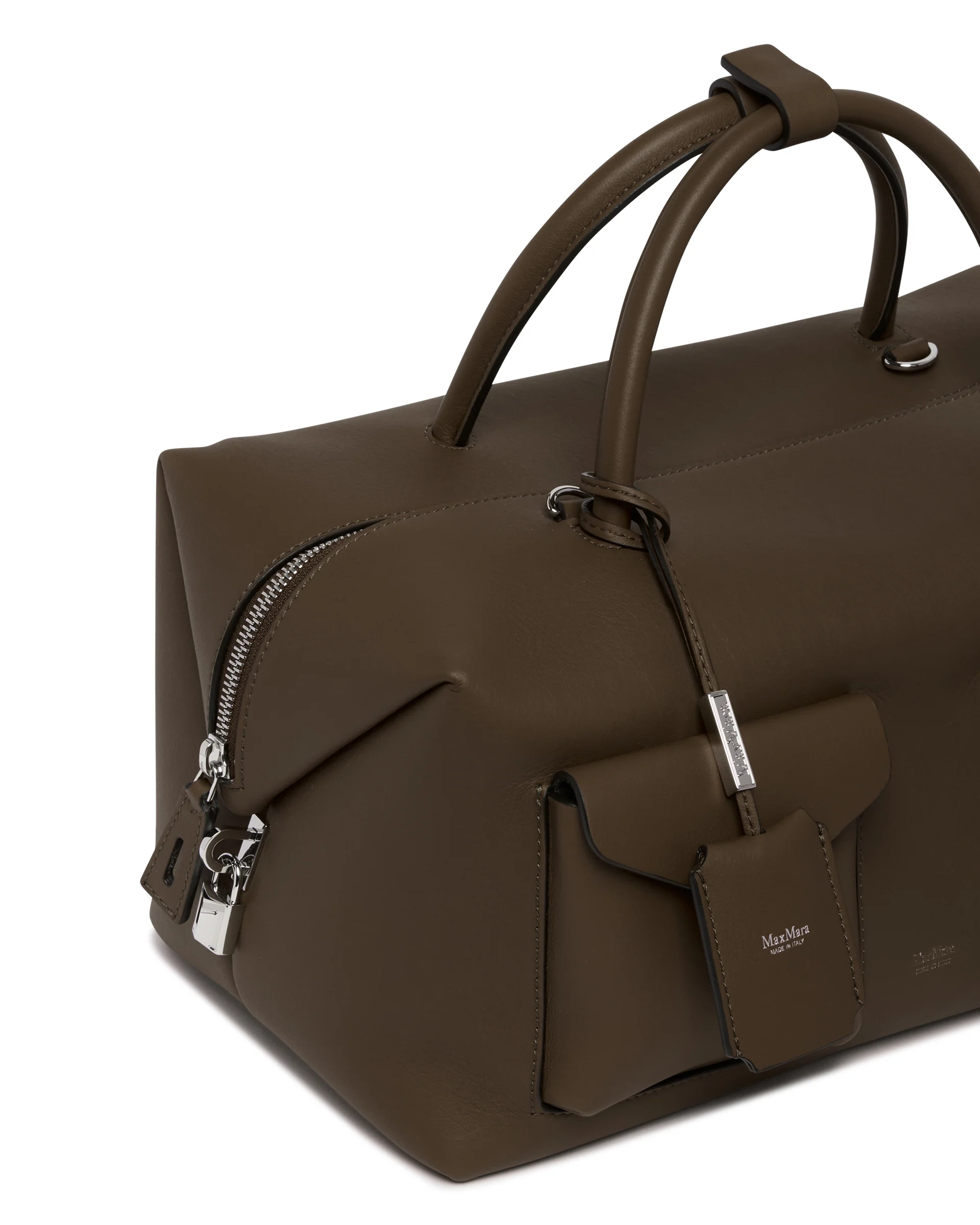 Borsa Bauletto Large Holdall Cargo in Pelle Verde - Image 4