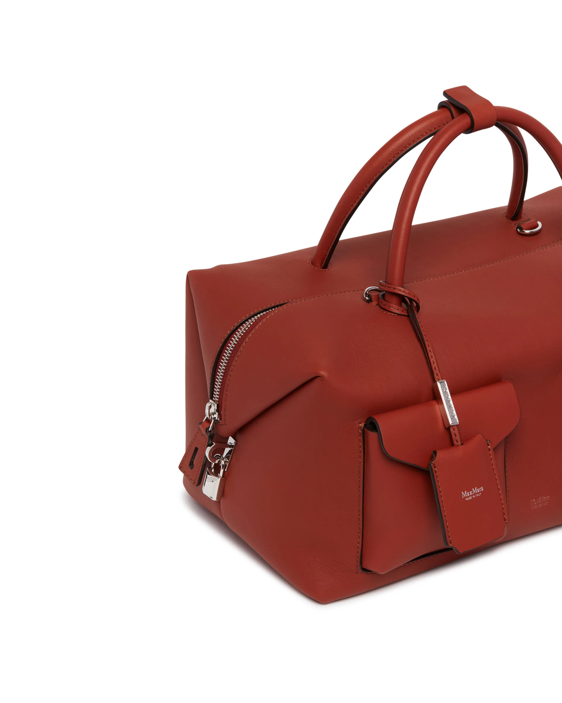 Borsa Bauletto Large Holdall Cargo in Pelle Ruggine - Image 4