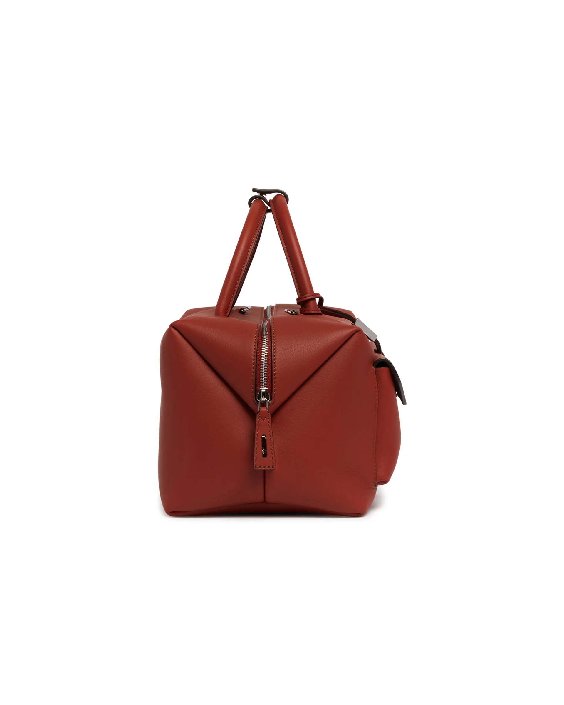 Borsa Bauletto Large Holdall Cargo in Pelle Ruggine - Image 7