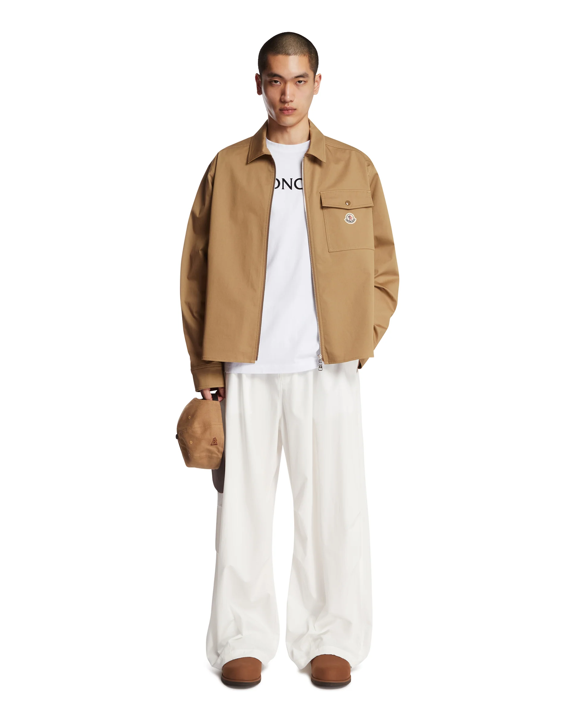 Overshirt In Cotone Beige - Image 3