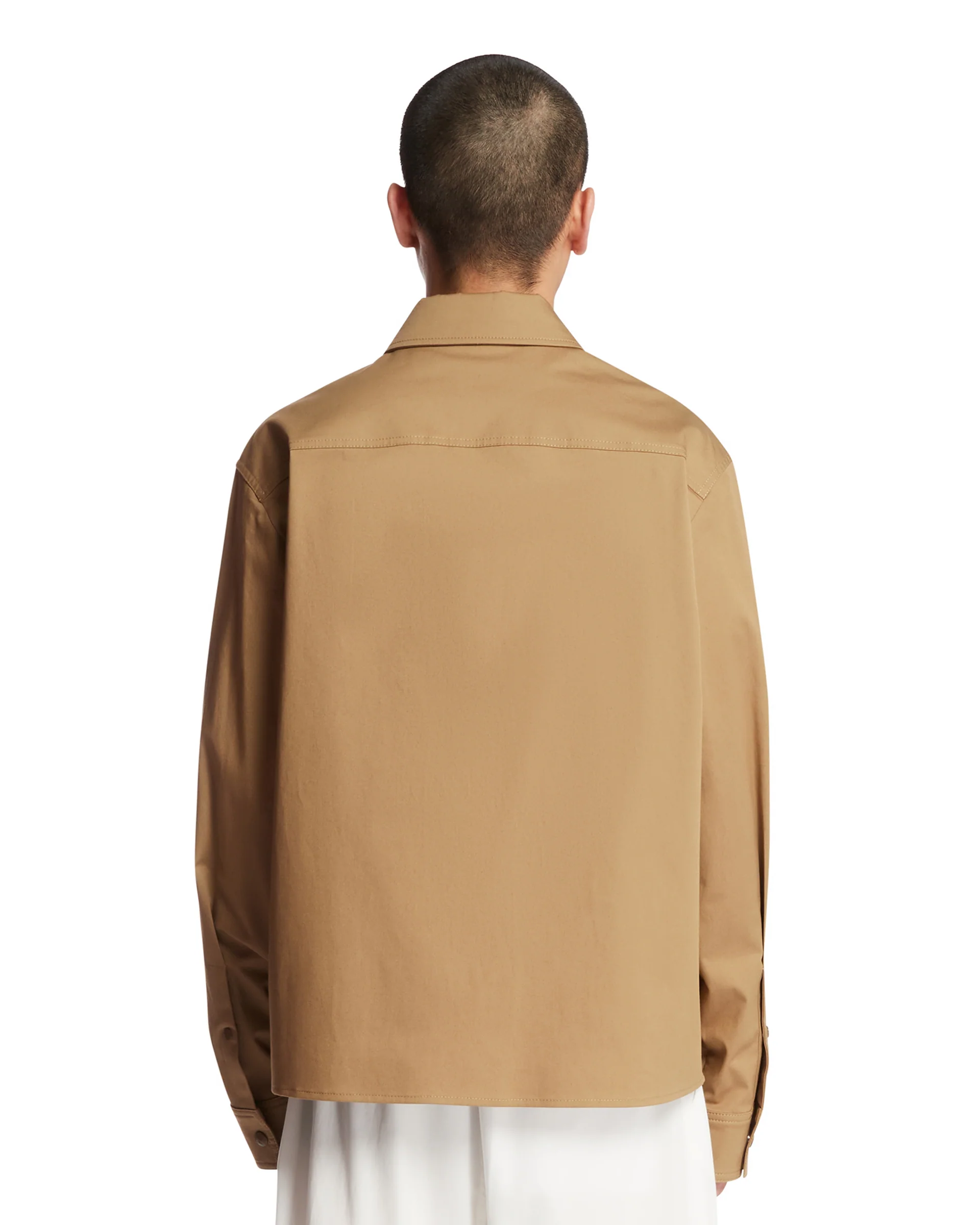 Overshirt In Cotone Beige - Image 5