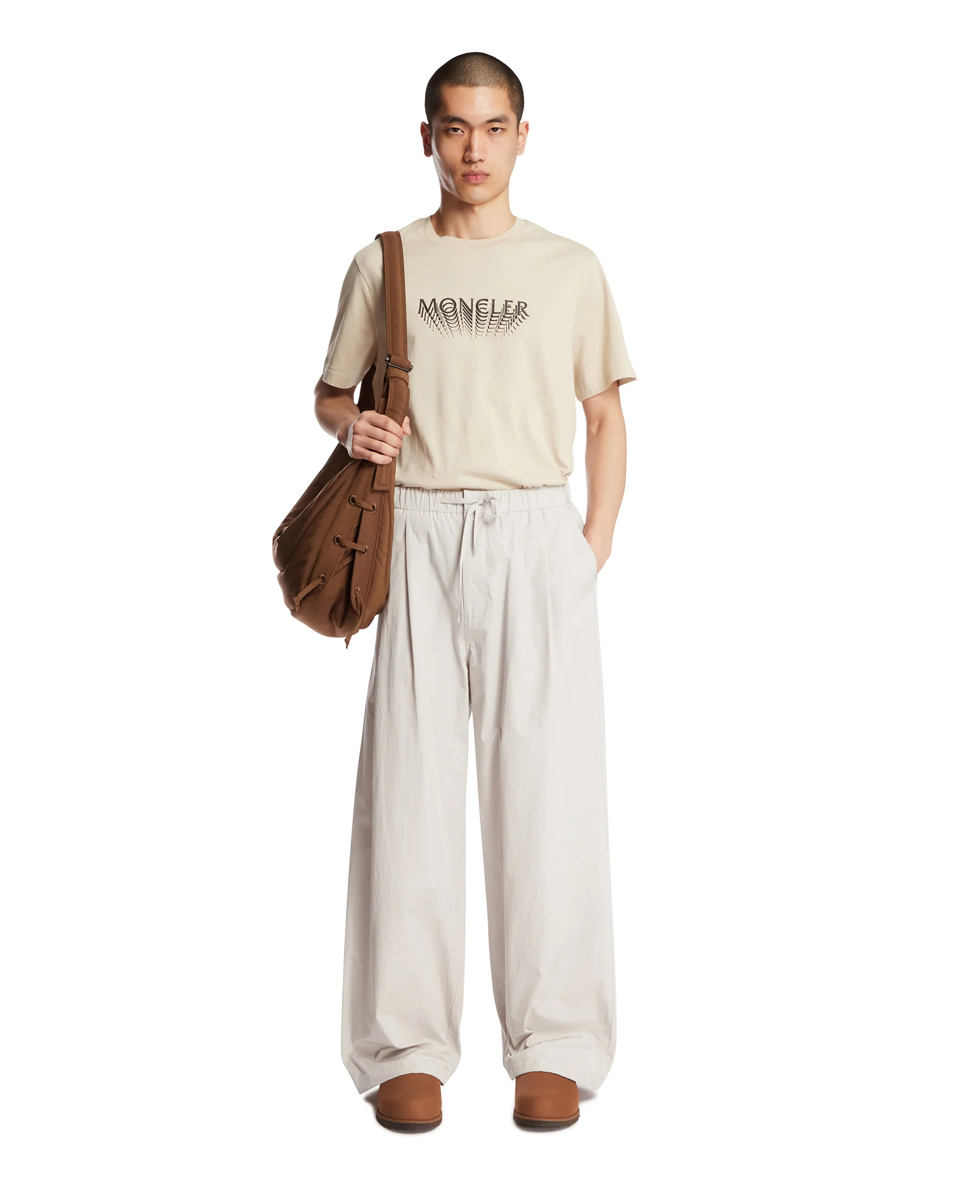 T-Shirt Con Logo Beige - Image 3