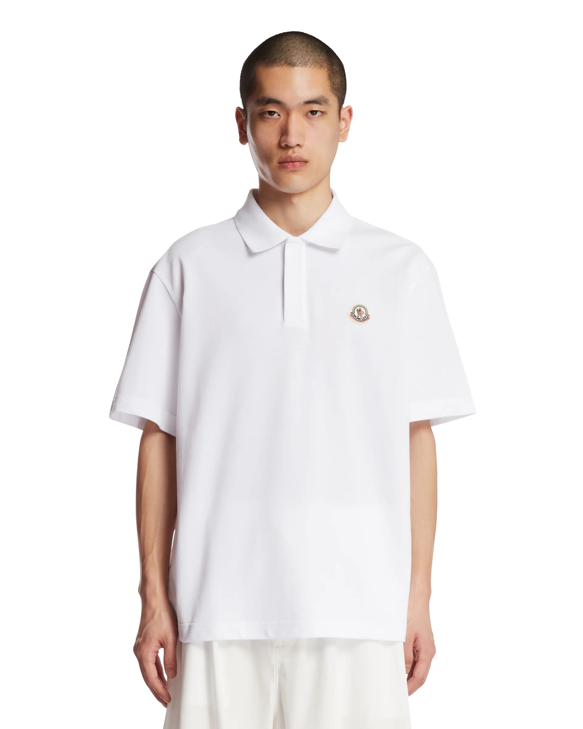 Polo Con Logo Bianca