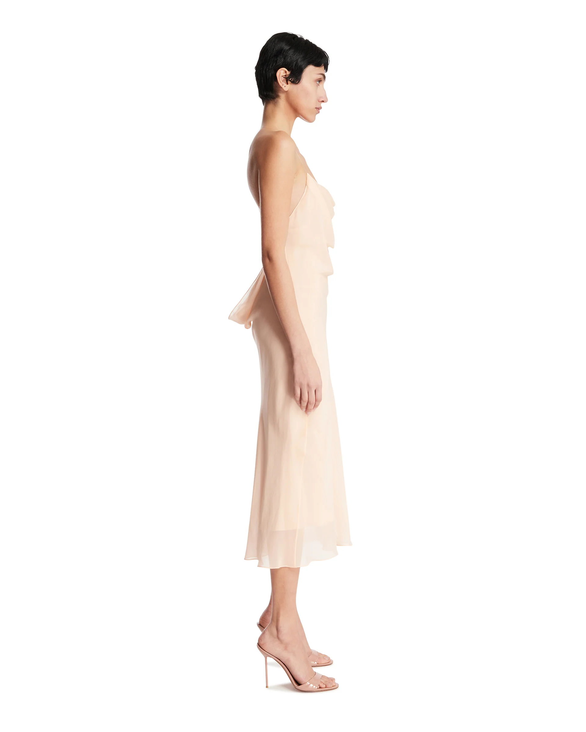 Abito Midi In Seta Rosa - Image 4