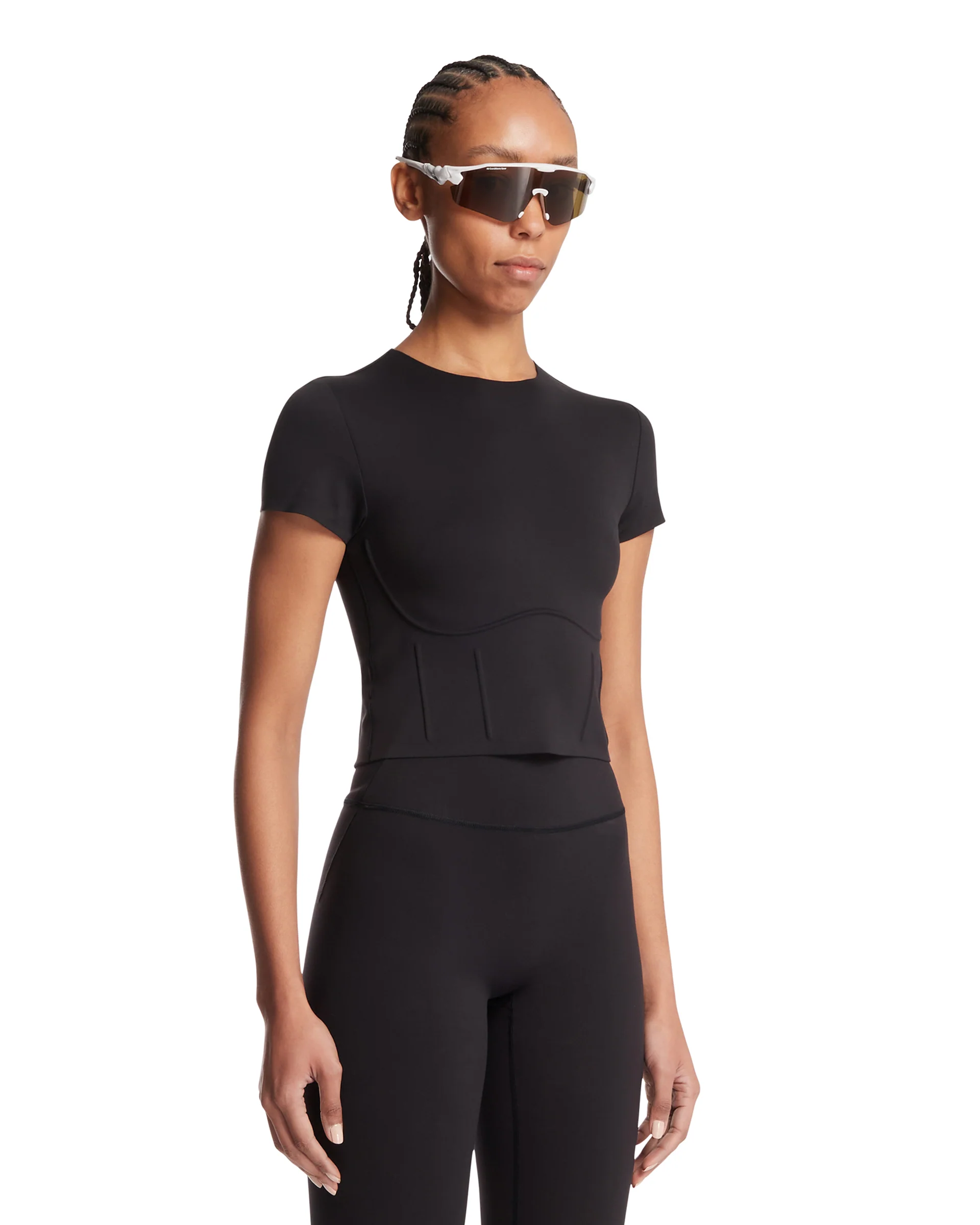 NikeSKIMS T-Shirt Cropped Nera - Image 2