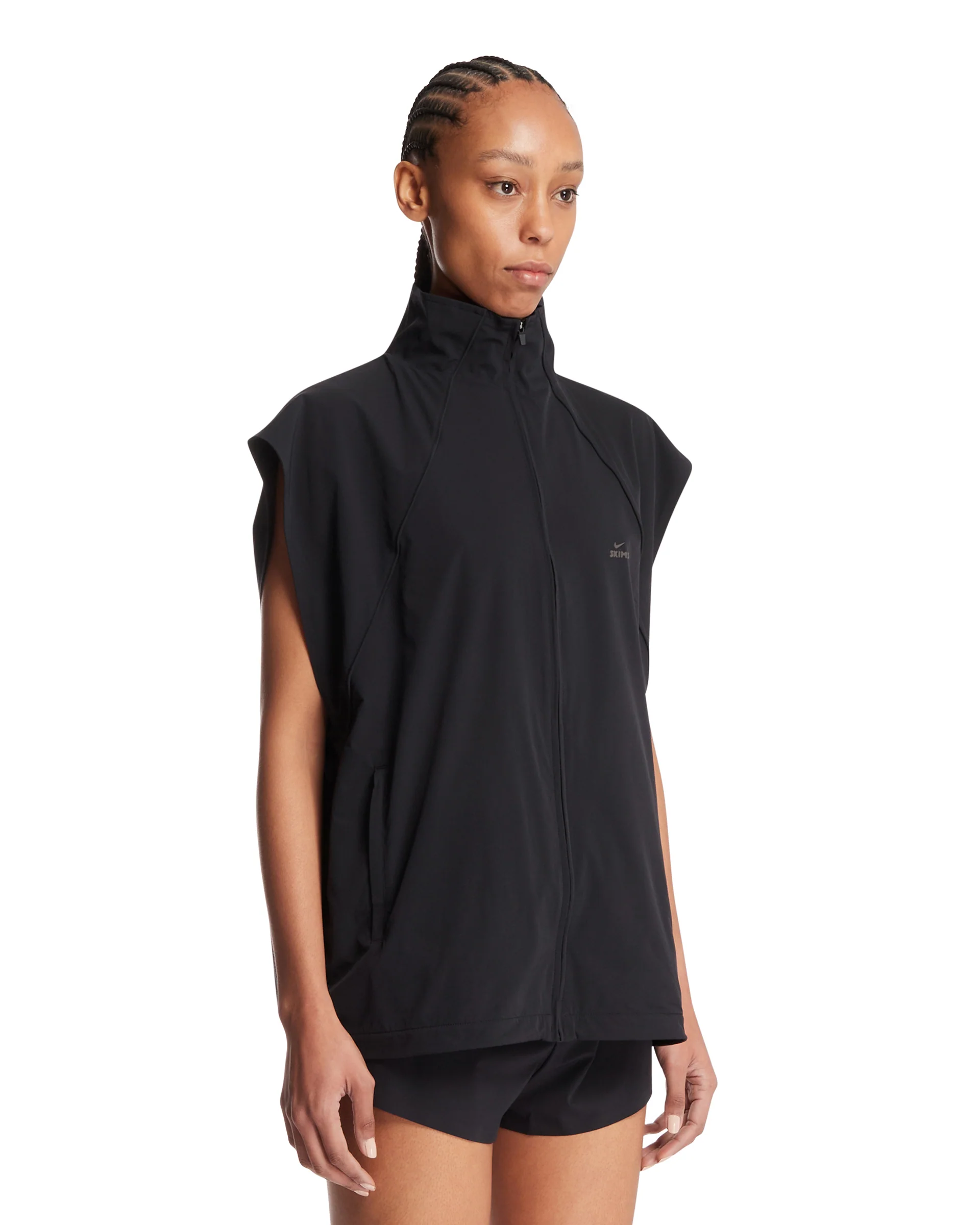 NikeSKIMS Gilet Oversize In Nylon Nero - Image 2