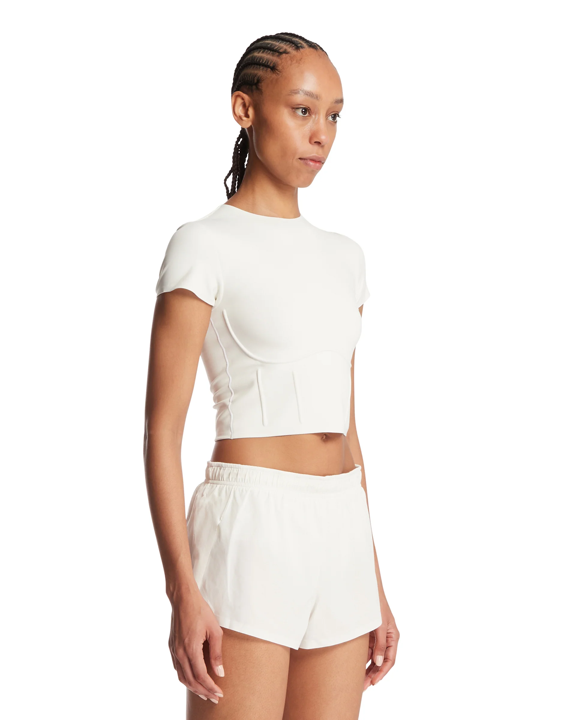 NikeSKIMS T-Shirt Cropped Bianca - Image 2