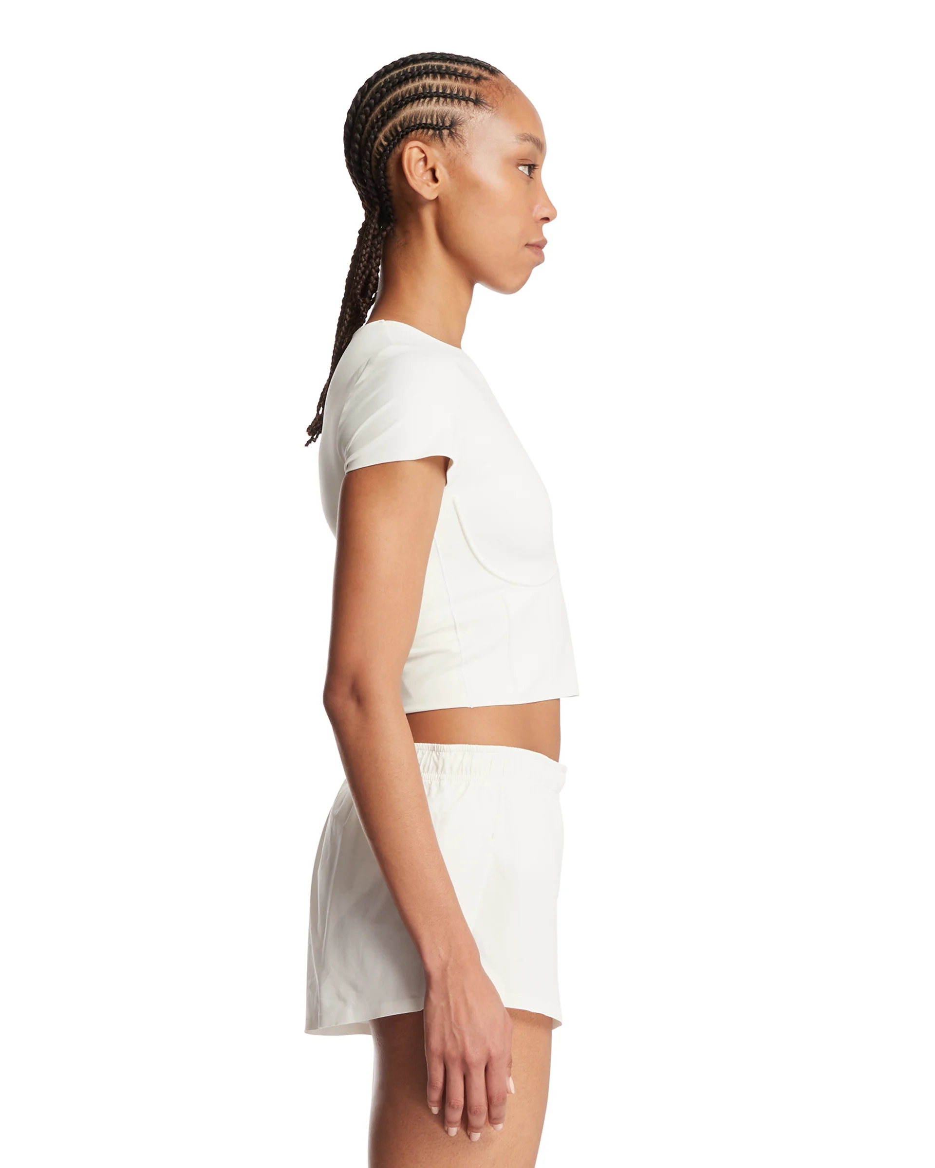 NikeSKIMS T-Shirt Cropped Bianca - Image 4