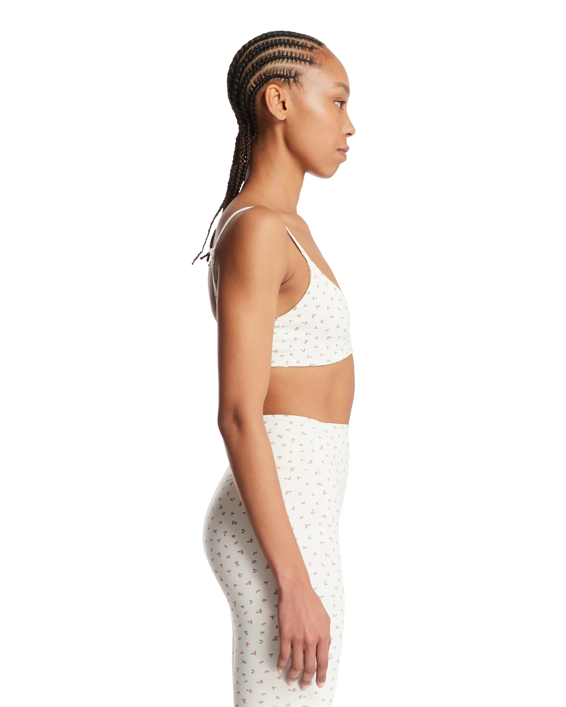 NikeSKIMS Top Micro Scoop A Fiori Bianco - Image 4
