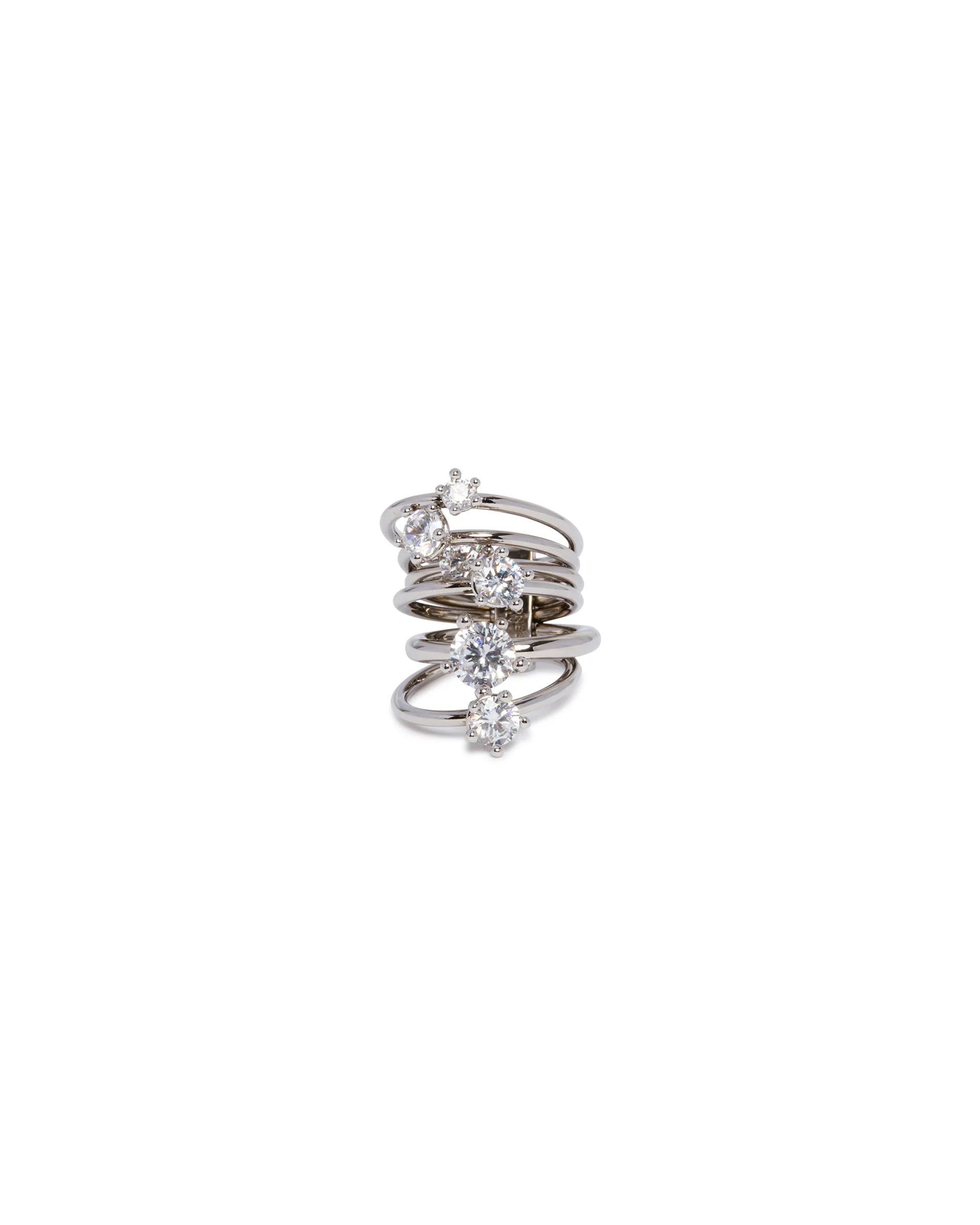 Anello Diamanti Orbit Argentato - Image 2