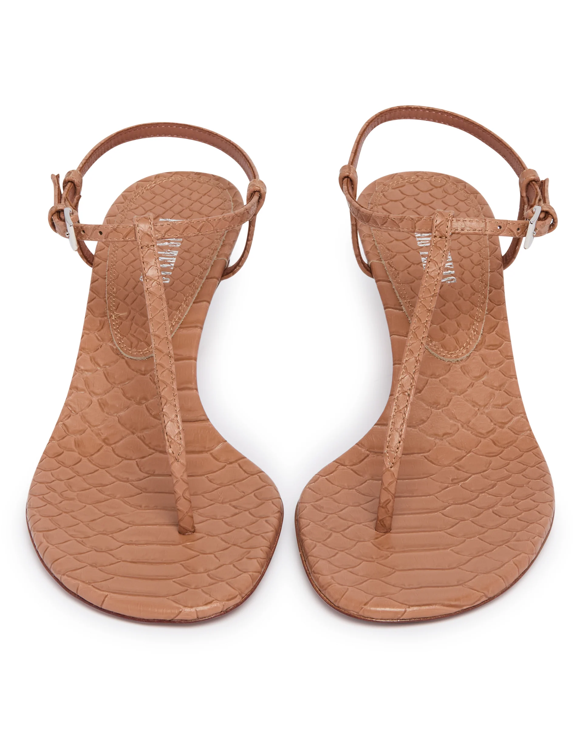 Sandali Infradito Con Tacco Beige - Image 4