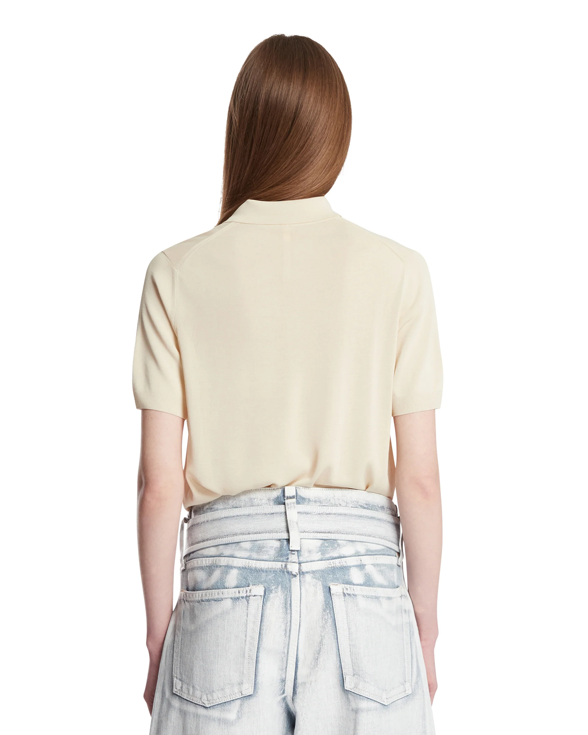 Polo In Viscosa Beige - Image 5