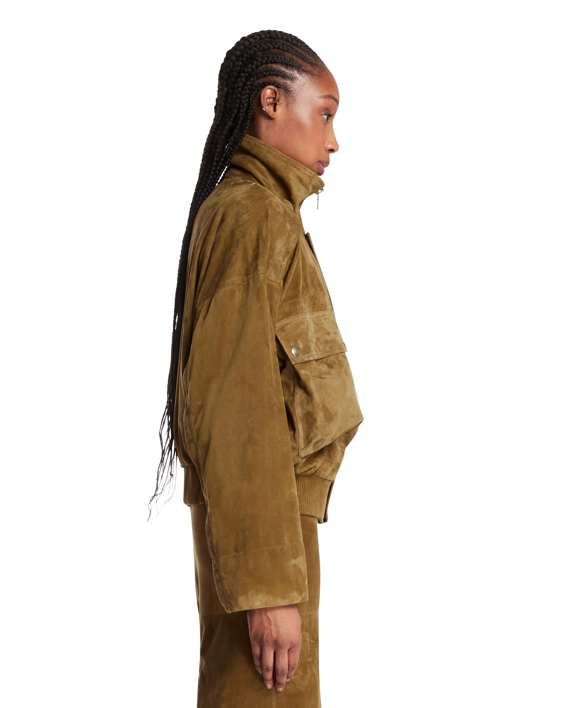 Giacca Softcore In Suede Marrone - Image 4