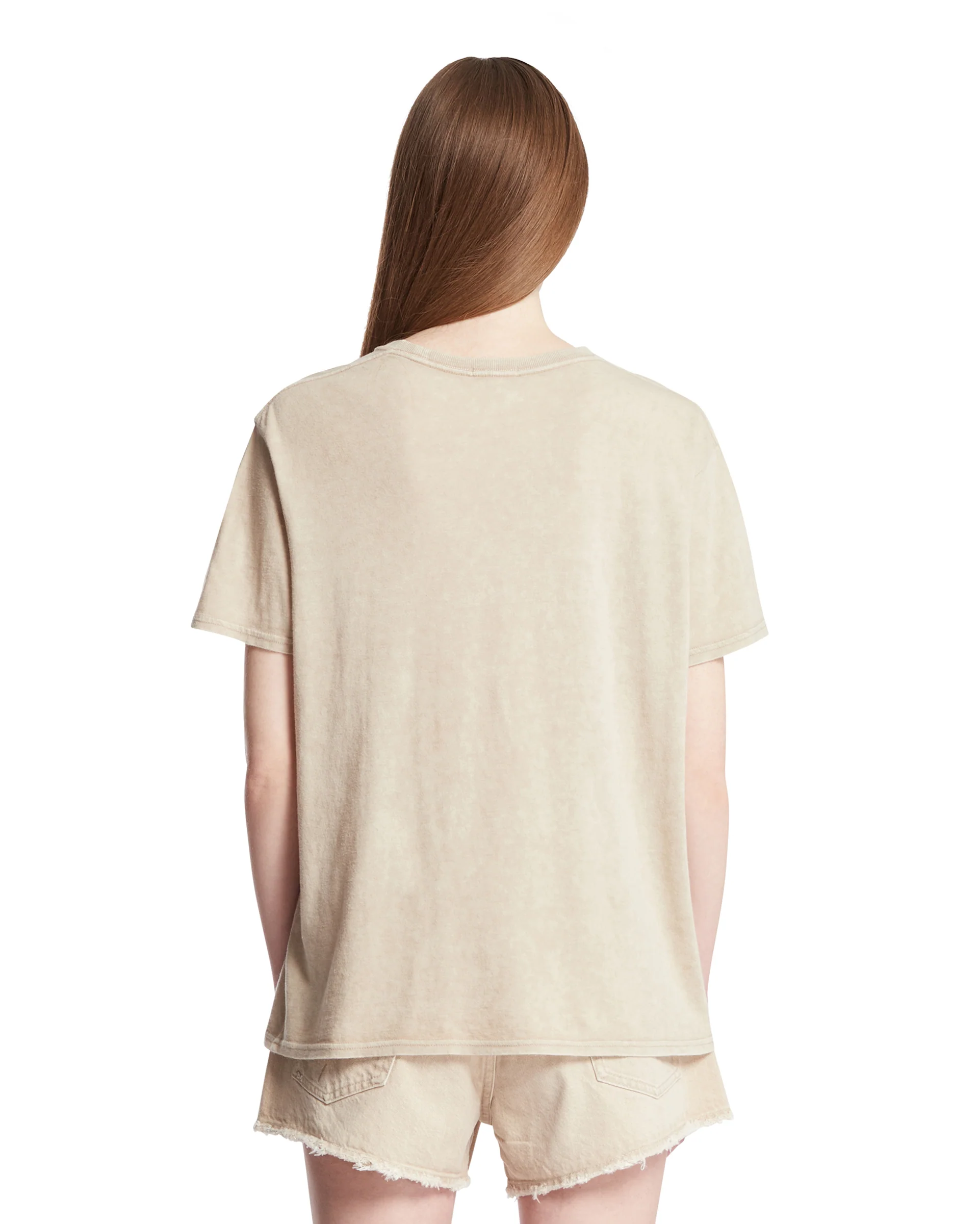 T-Shirt In Cotone Beige - Image 5