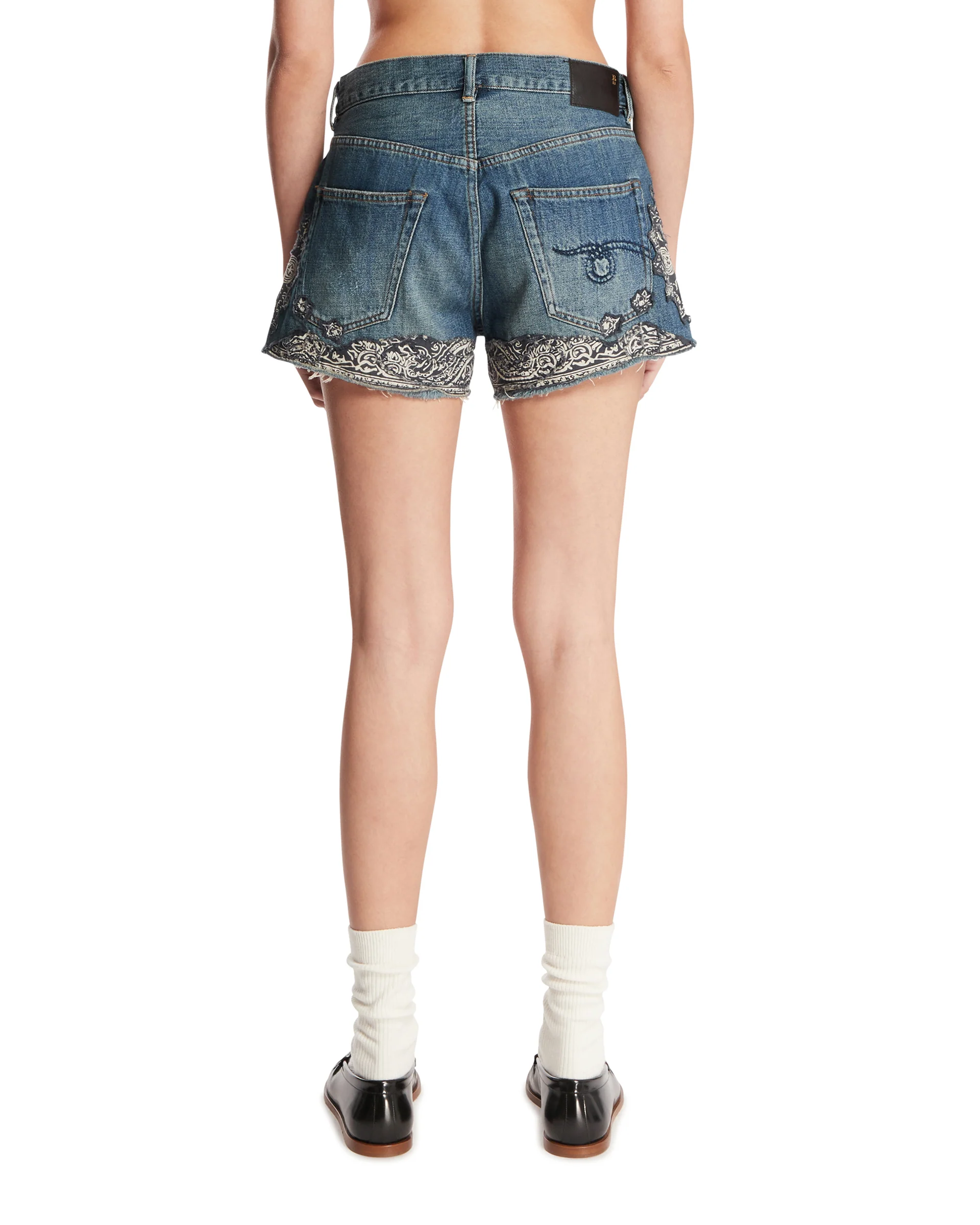 X-Boyfriend Shorts Applique Blu - Image 5