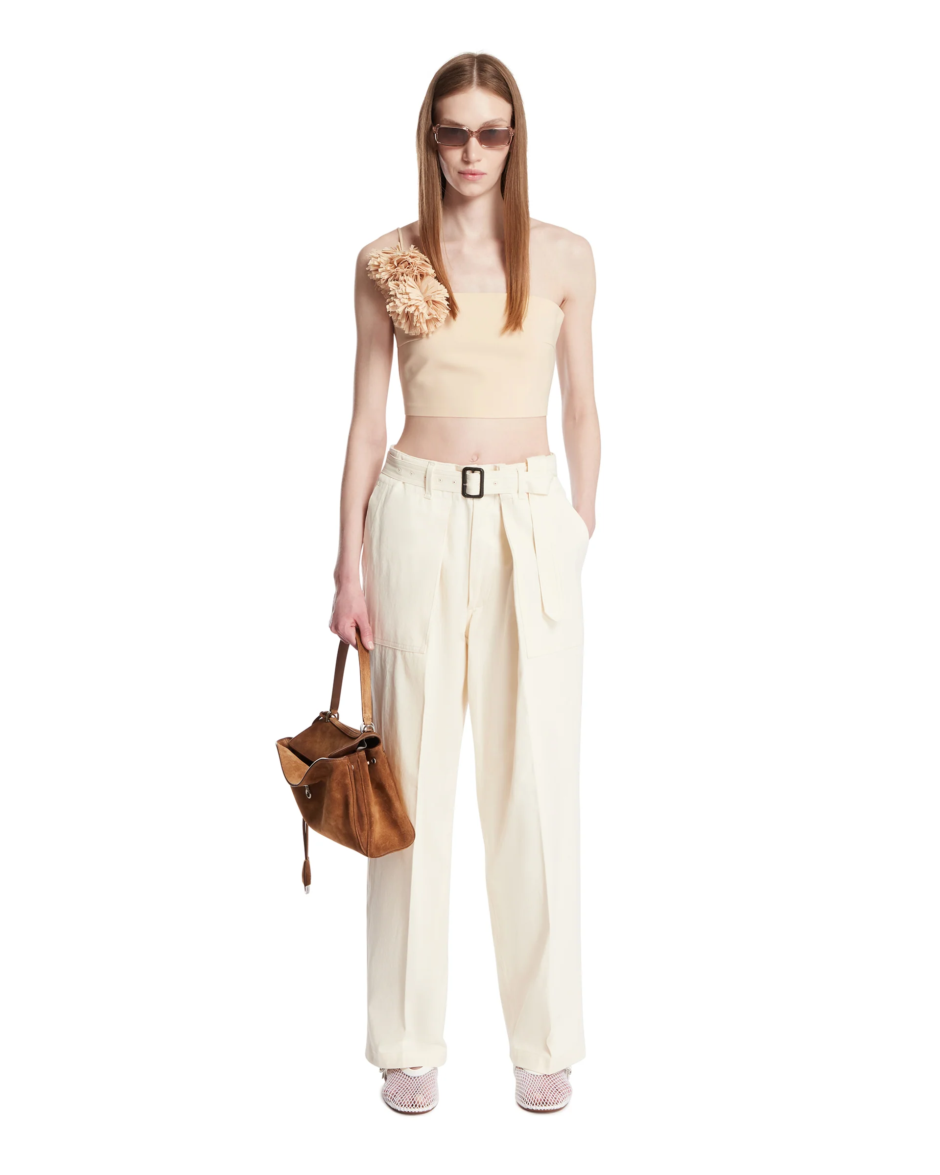 Pantaloni In Cotone Bianchi - Image 3