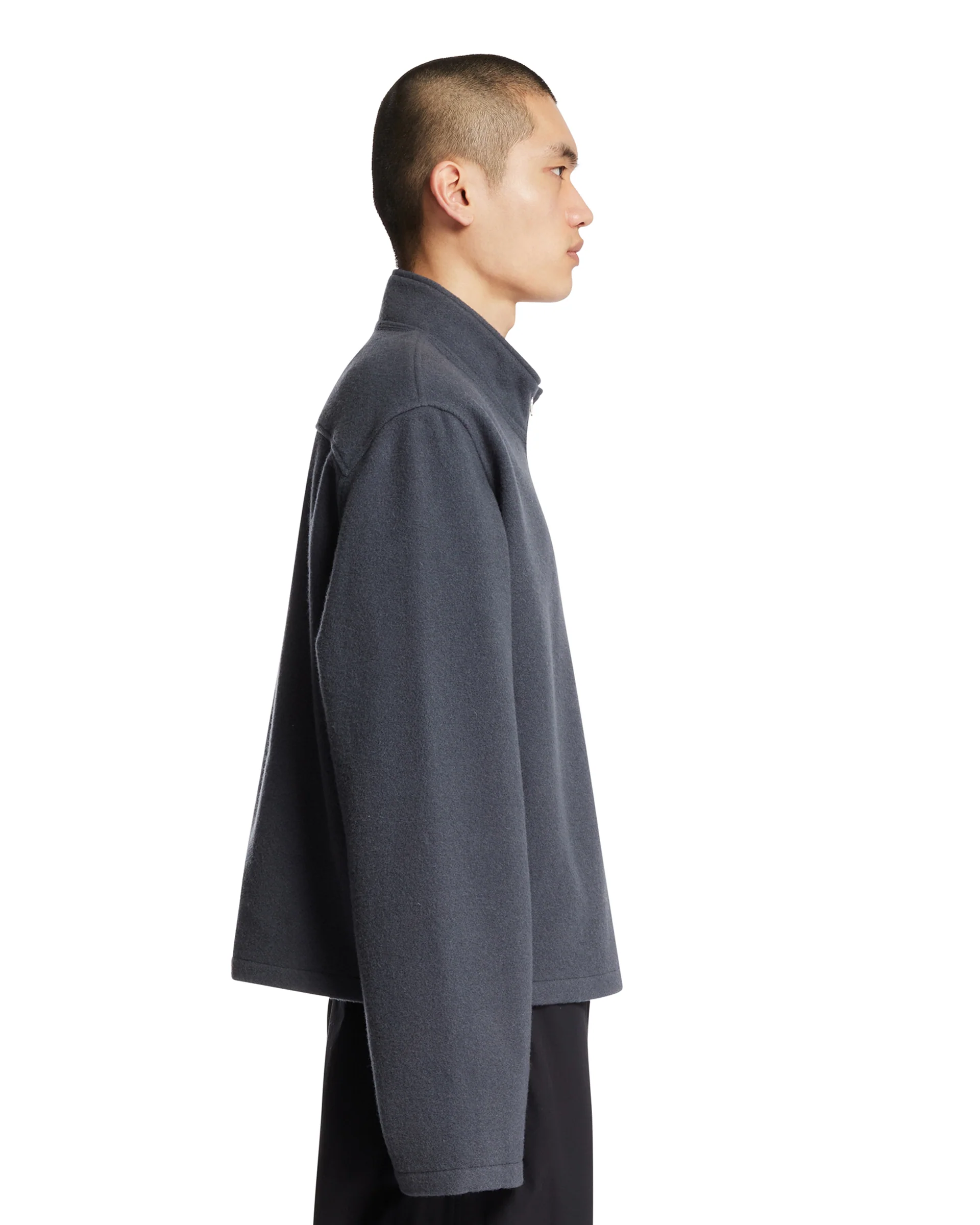 Maglione In Pile Di Lana Grigio - Image 4