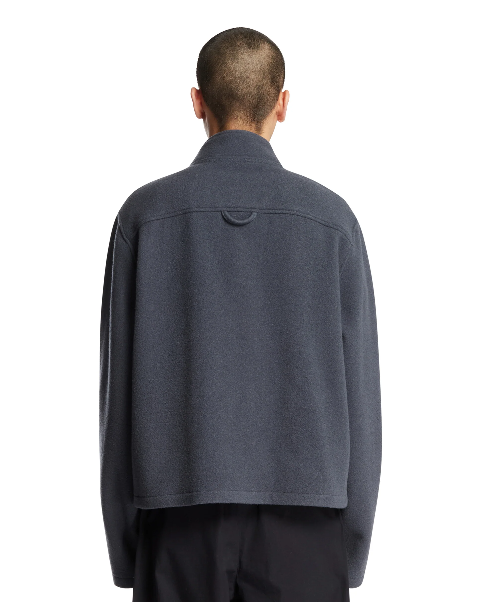 Maglione In Pile Di Lana Grigio - Image 5