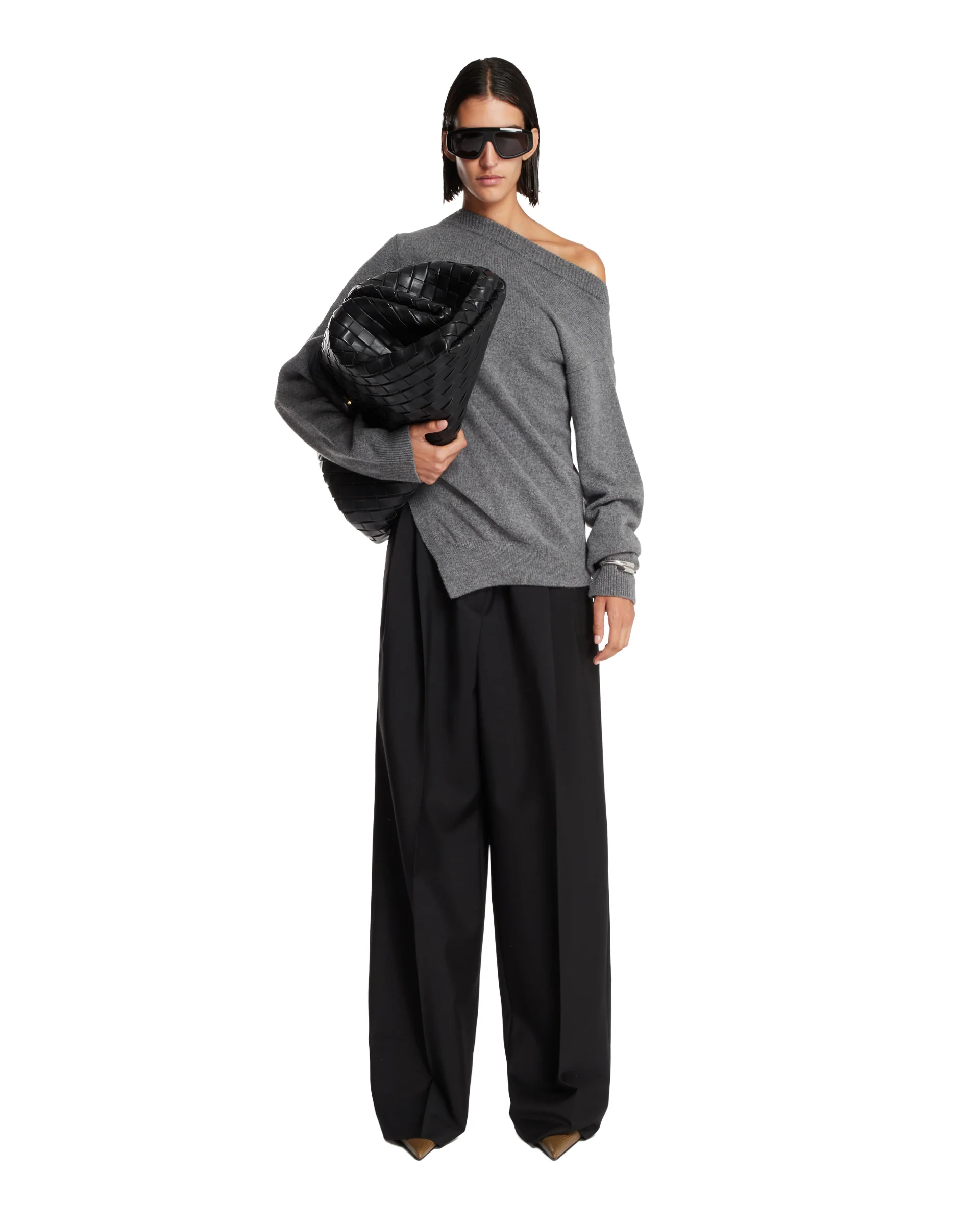 Pantaloni Con Pinces Neri - Image 3