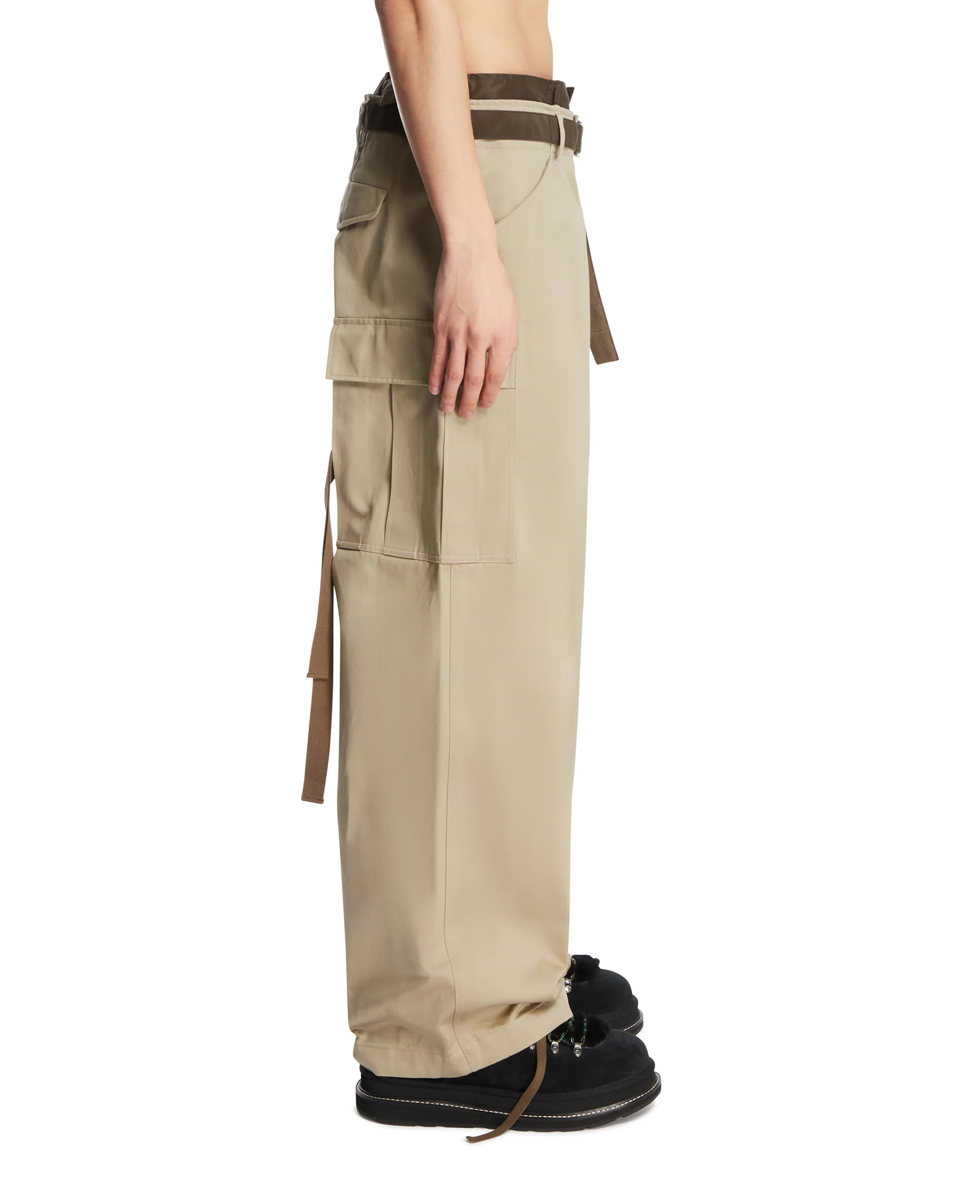 Pantaloni Cargo Doppio Strato Beige - Image 4