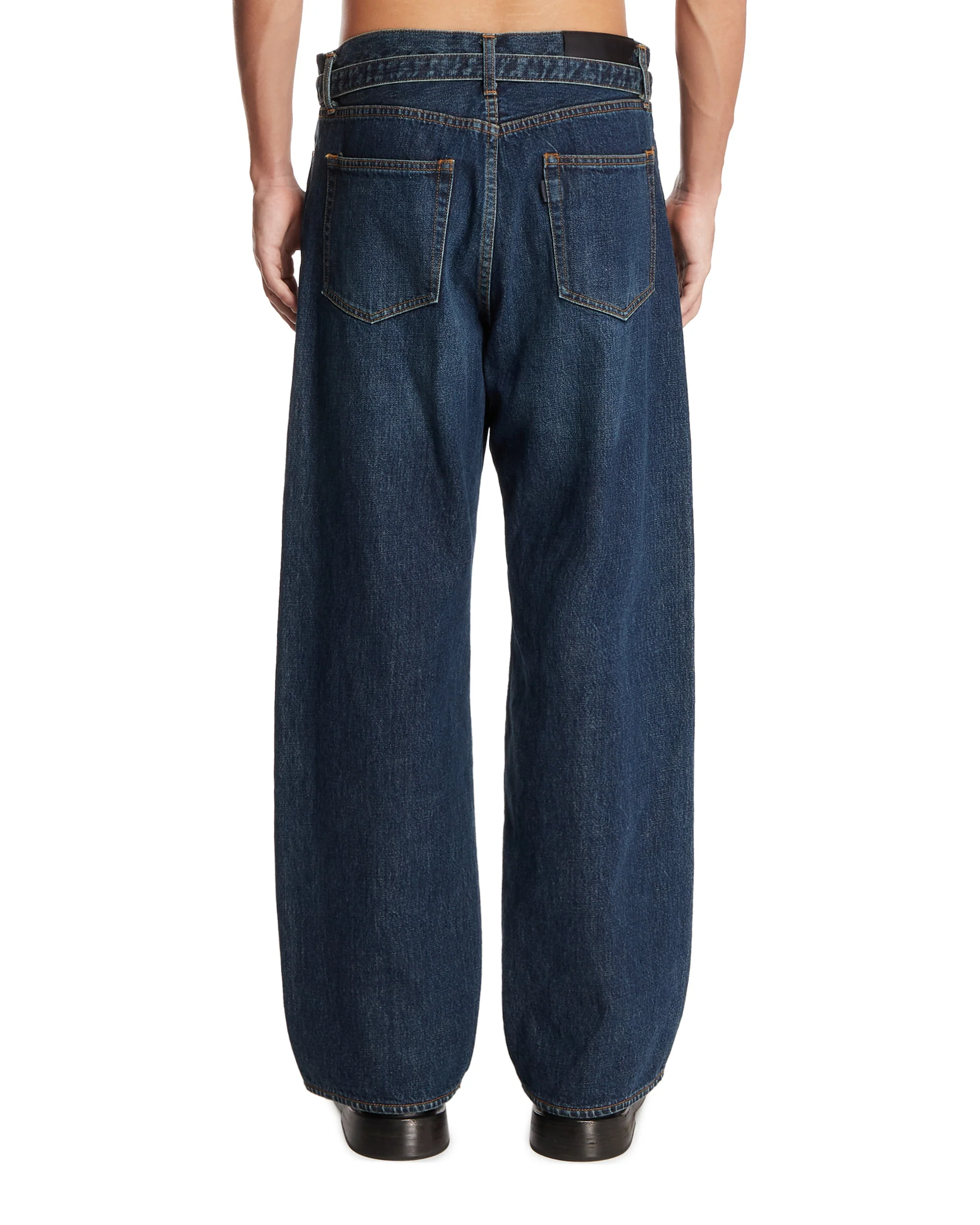 Jeans Ampi Con Cintura Blu - Image 5