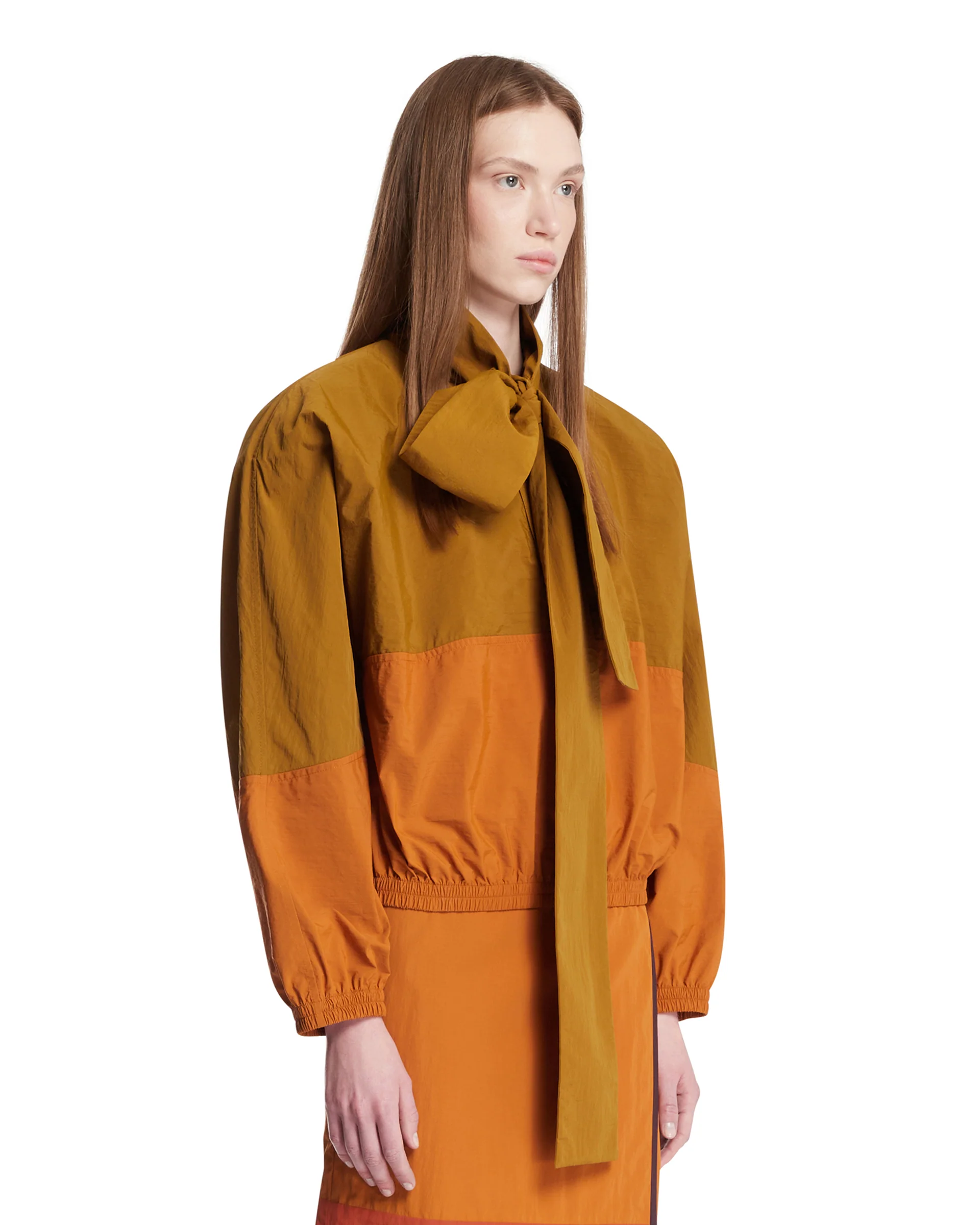Giacca A Vento In Faille In Nylon Verde - Image 2