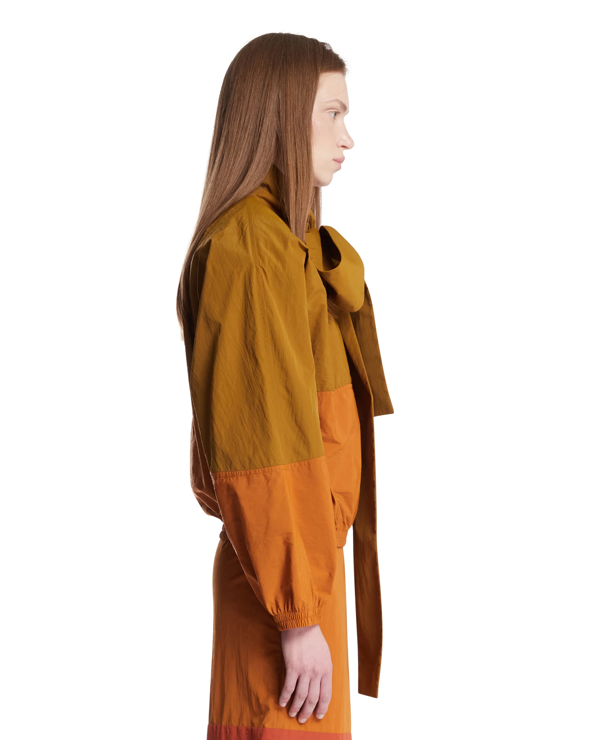 Giacca A Vento In Faille In Nylon Verde - Image 4