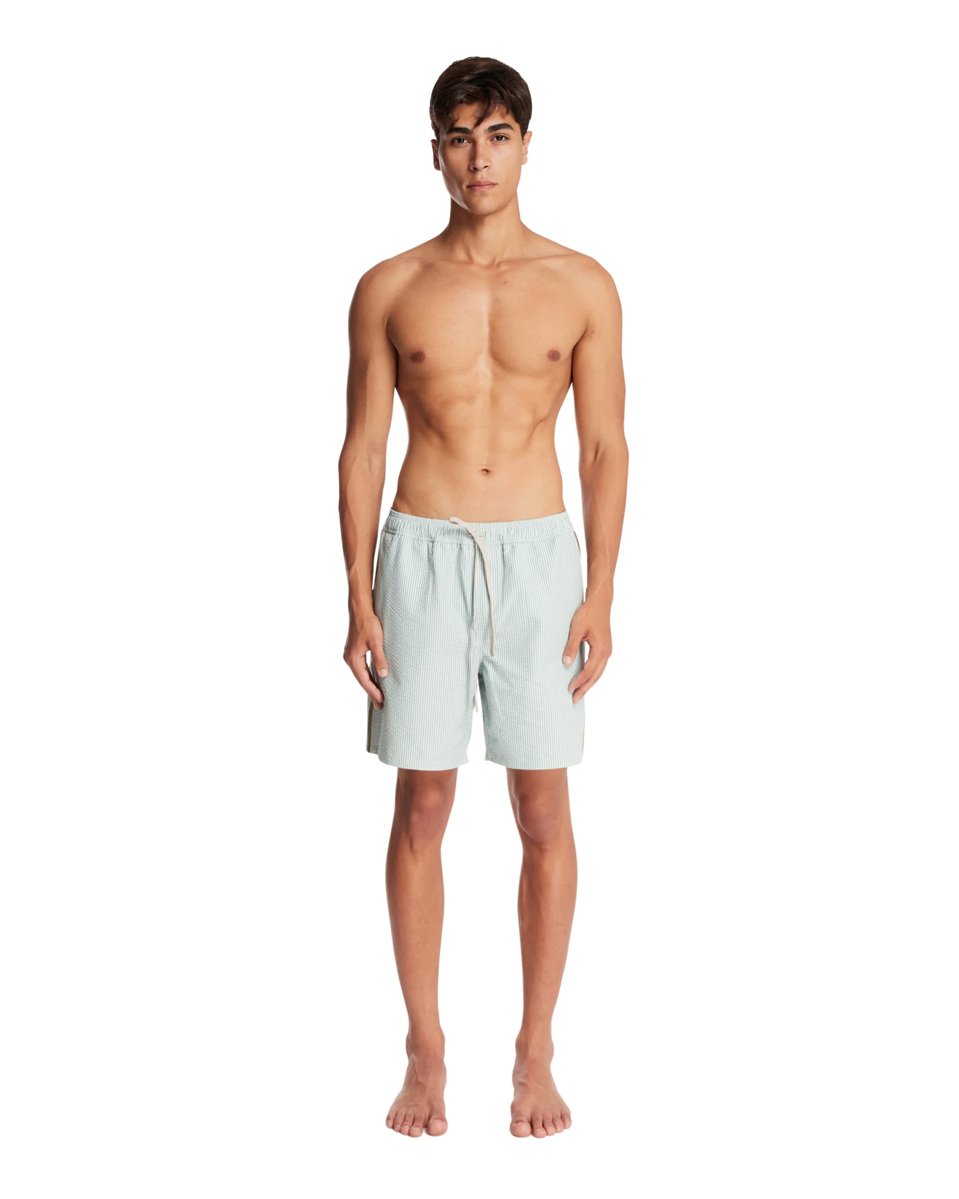 Shorts Da Bagno A Righe Bianchi - Image 3