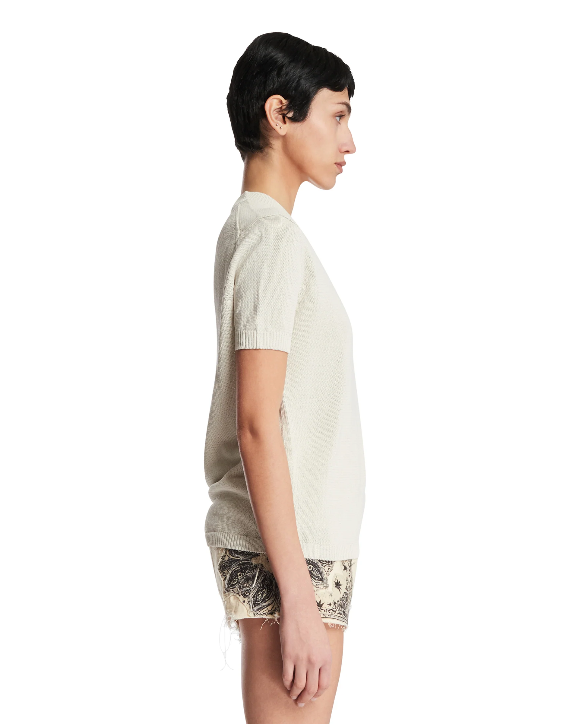 T-Shirt A Maglia Seren Beige - Image 4