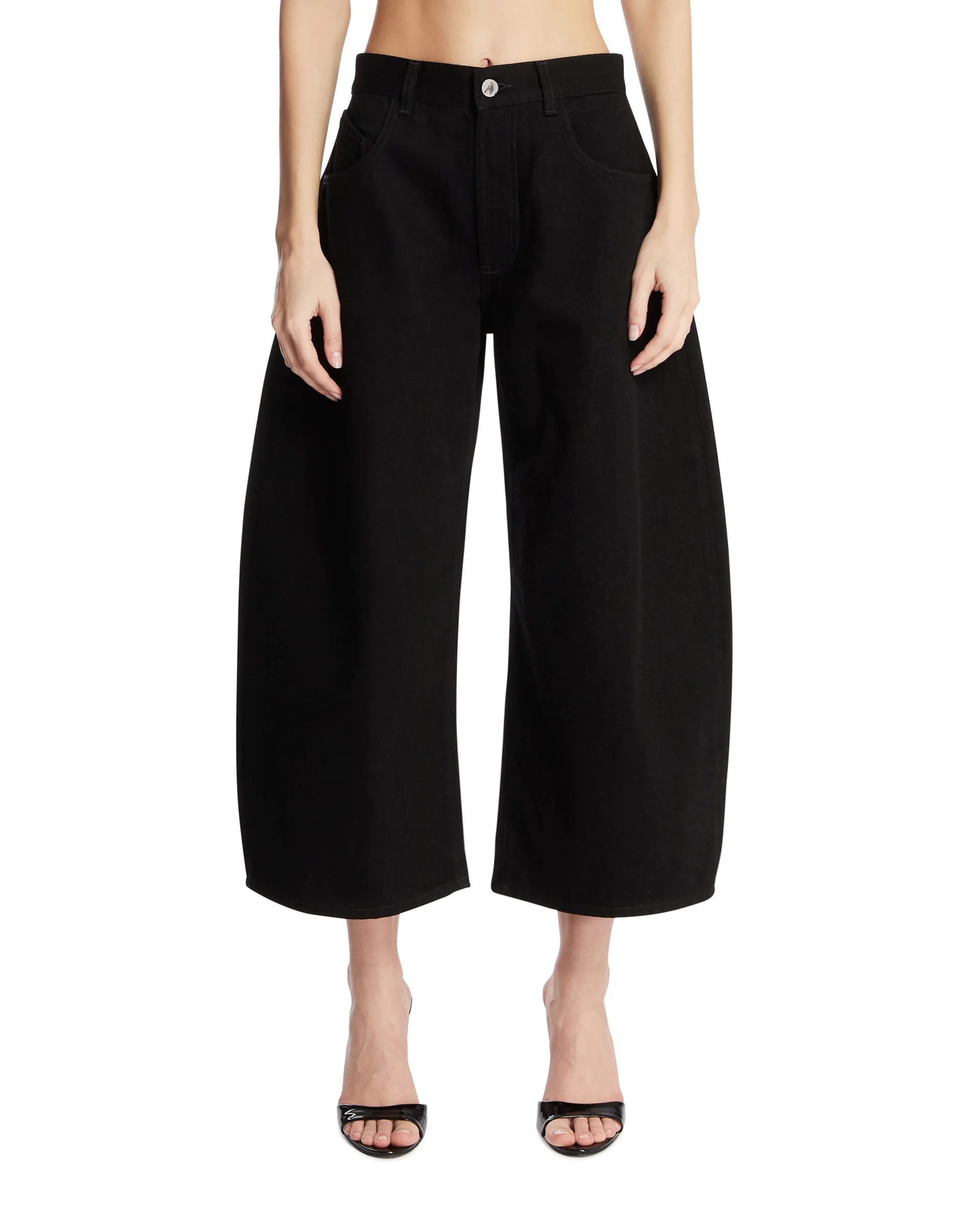 Jeans Balloon Cropped Neri